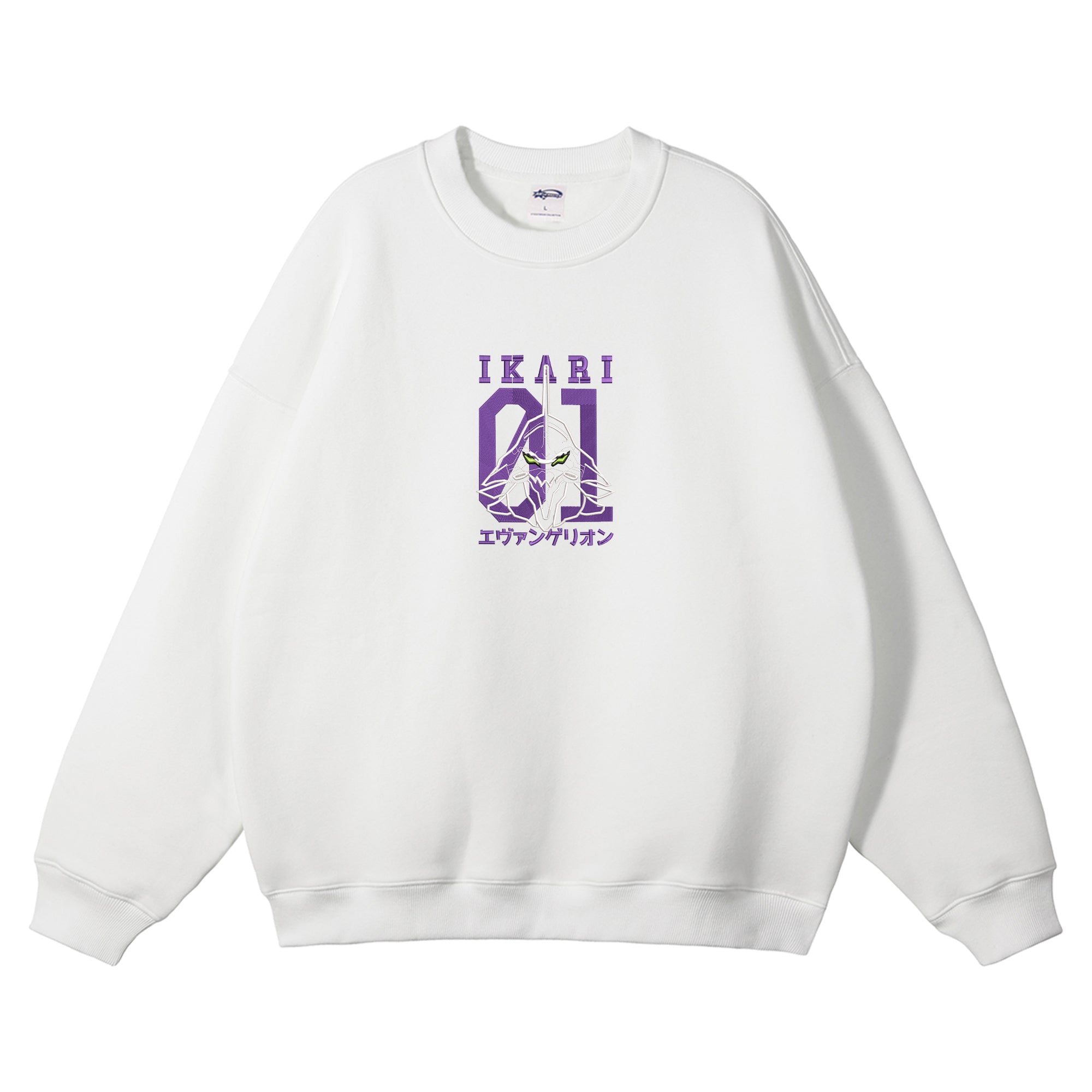 Ikari Shinji EVA01 Embroidered Crewneck Sweatshirt