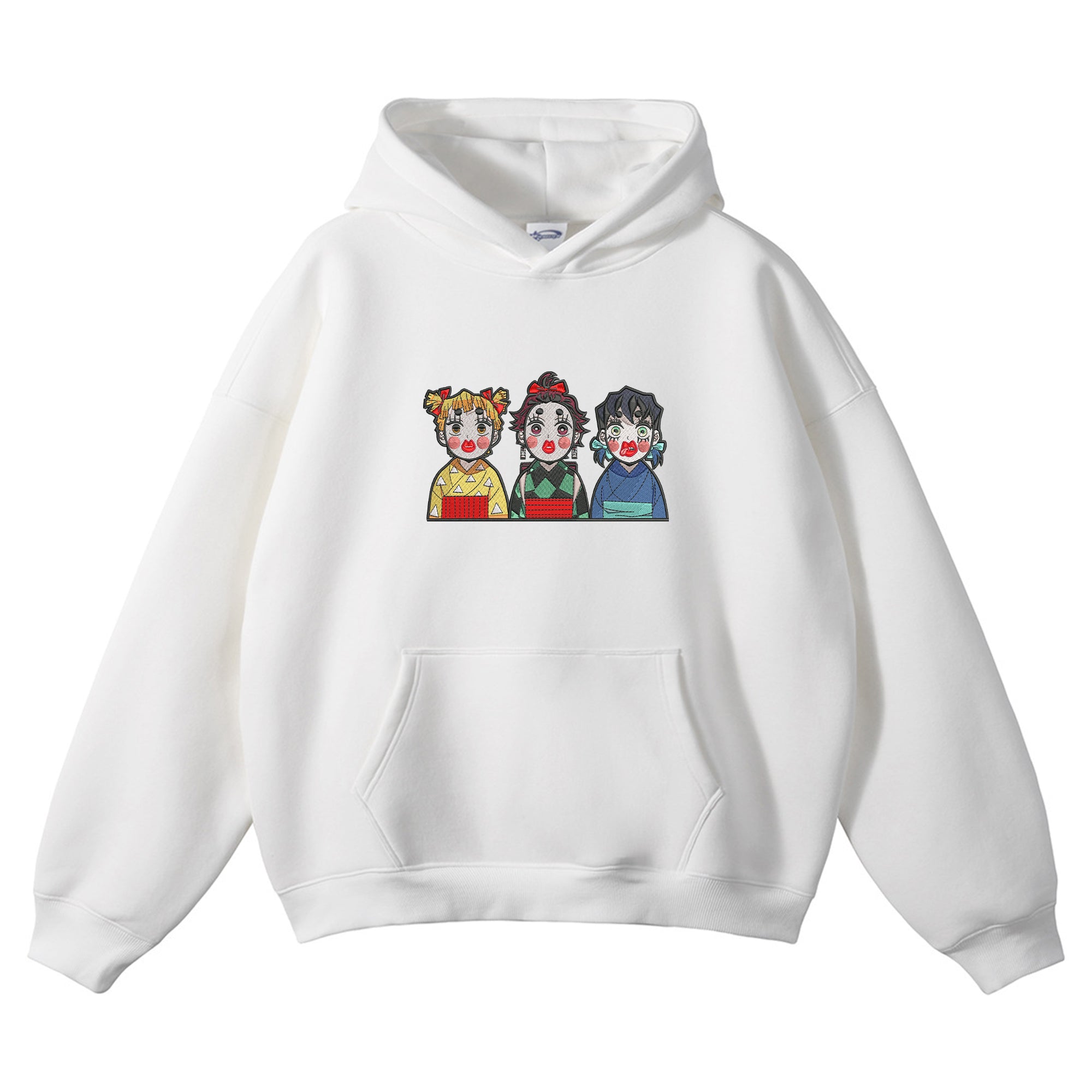 Tanjirou Zenitsu Inosuke Embroidered Hoodie