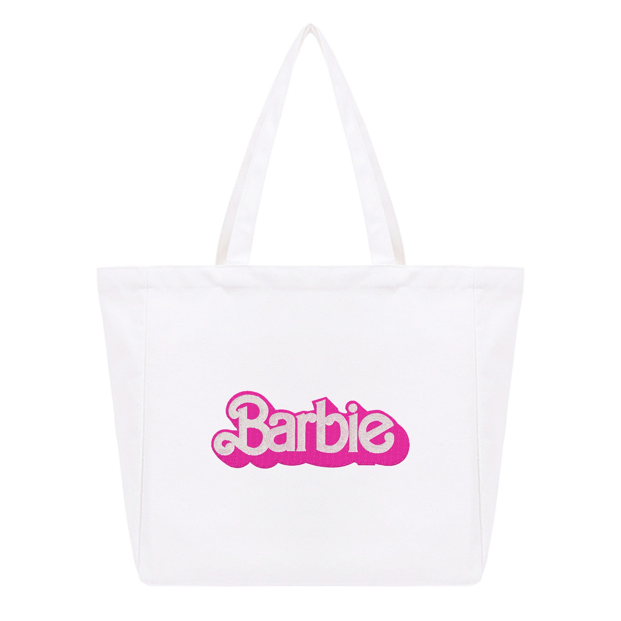 Personalized Anime Font Embroidered Cotton Tote Bag