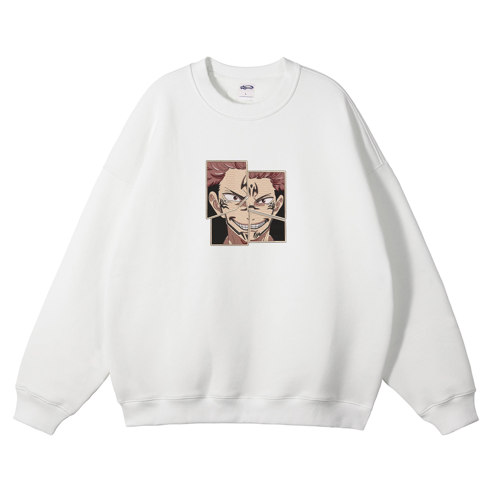 Ryomen Sukuna Embroidered Crewneck Sweatshirt
