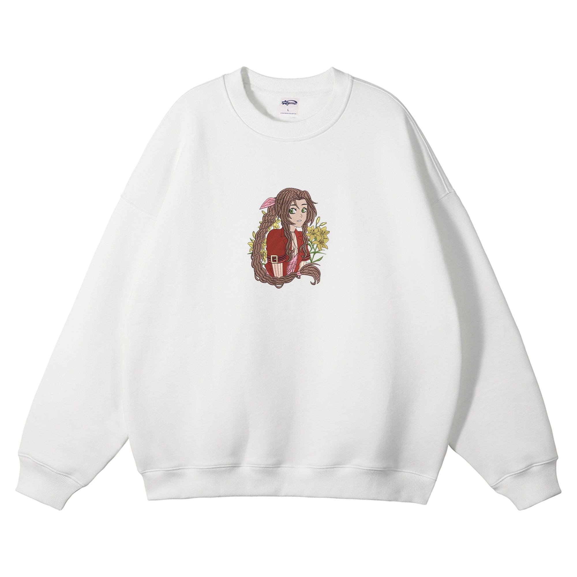 Aerith Gainsborough Embroidered Crewneck Sweatshirt