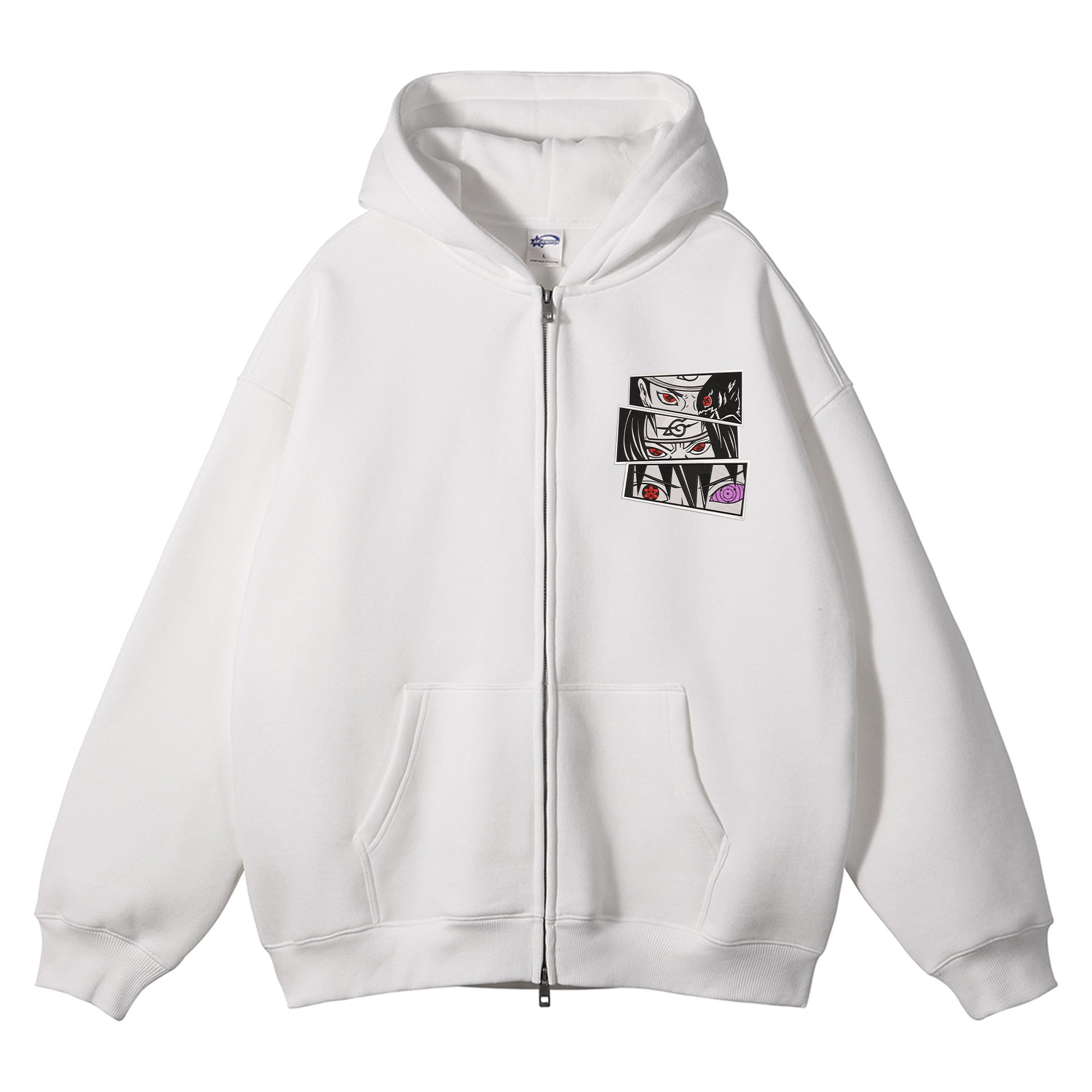 Naruto Embroidered Zip-Up Hoodie