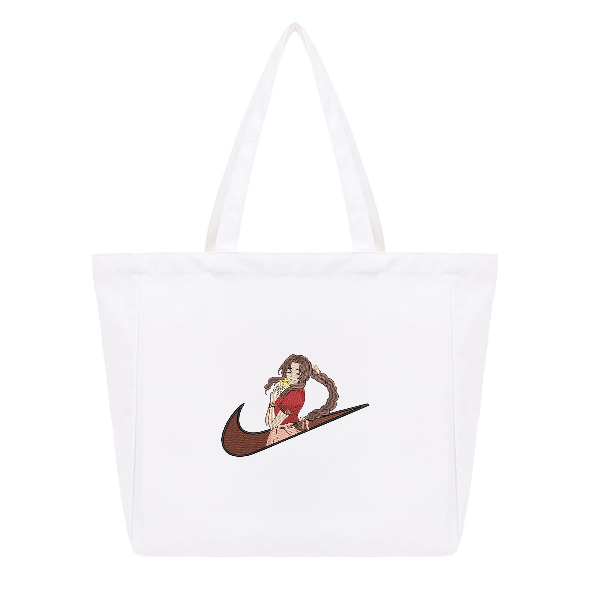 Aerith Gainsborough Embroidery Cotton Tote Bag