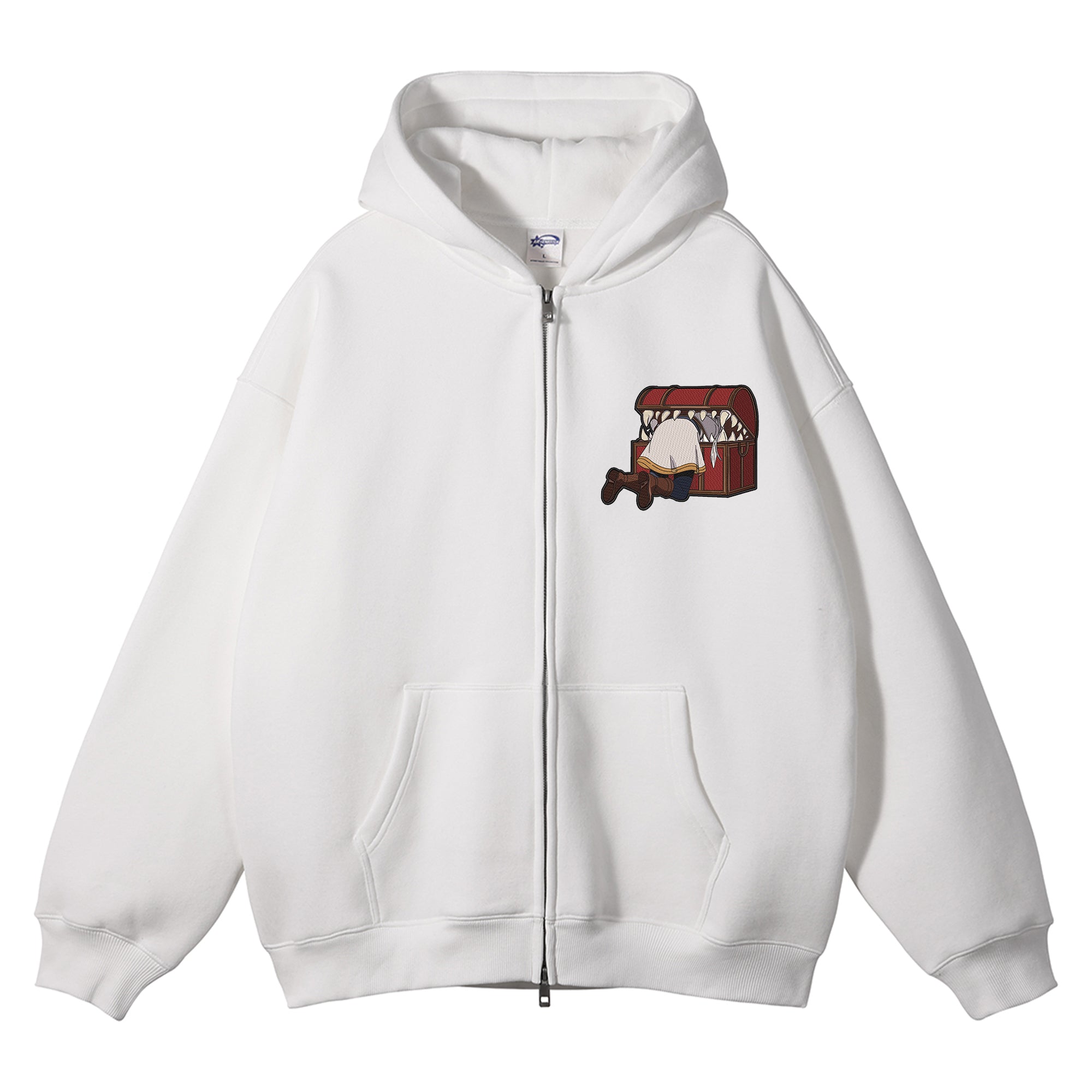 Frieren Embroidered Zip-Up Hoodie