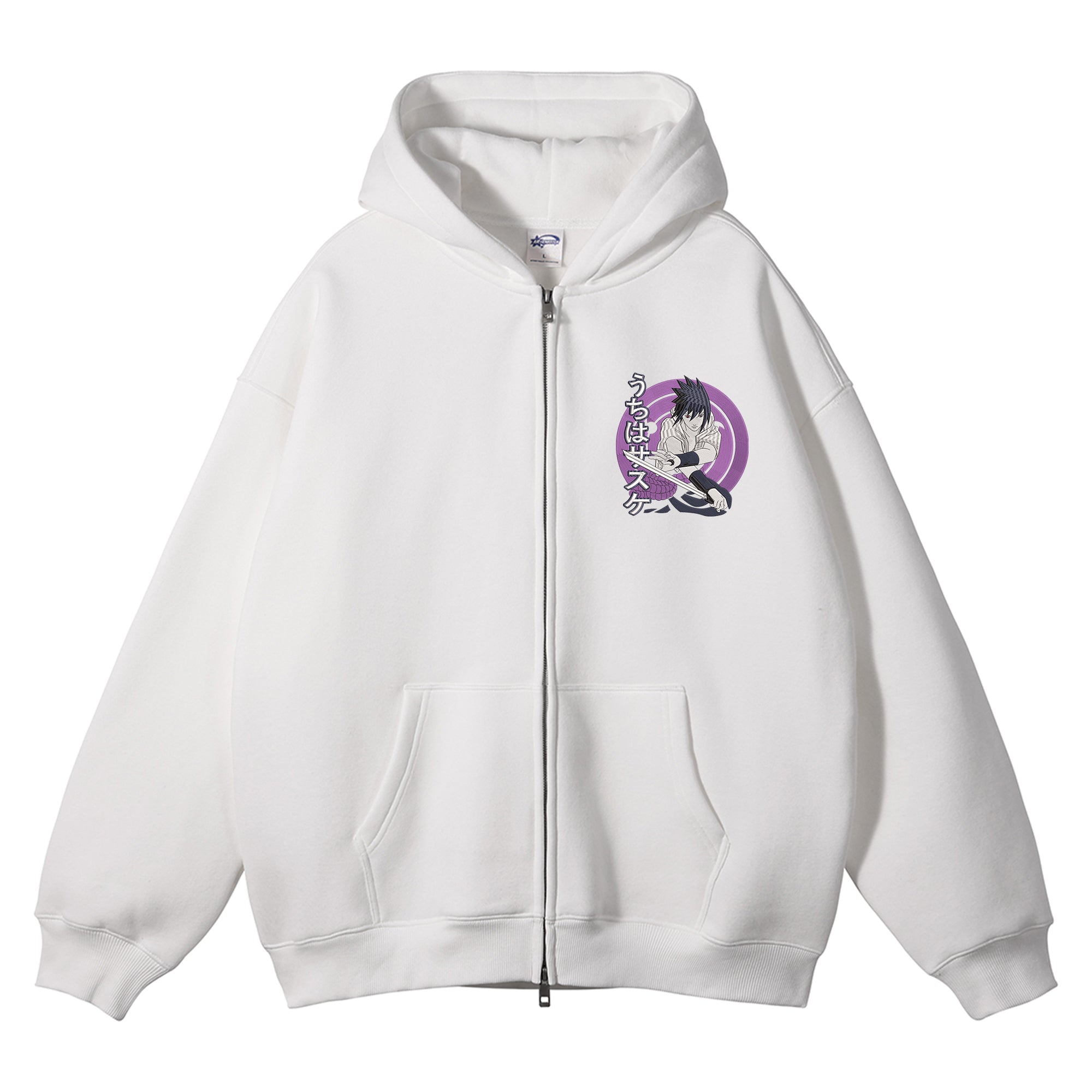 Naruto Embroidered Zip-Up Hoodie