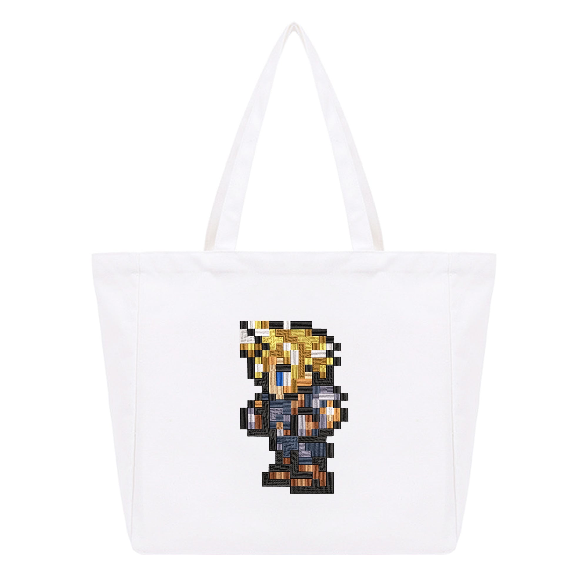 Cloud Strife Embroidery Cotton Tote Bag