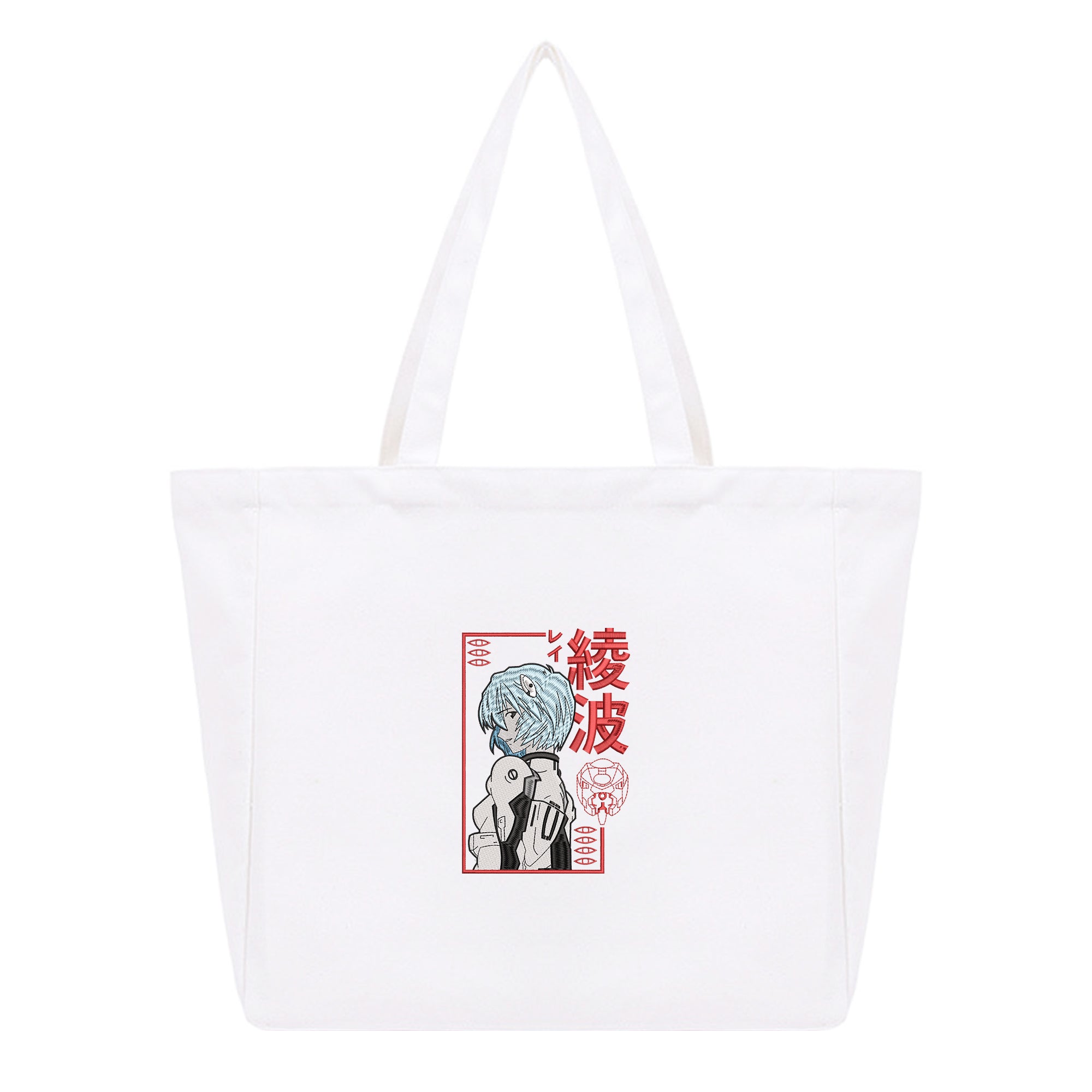 Rei Ayanami Embroidery Cotton Tote Bag