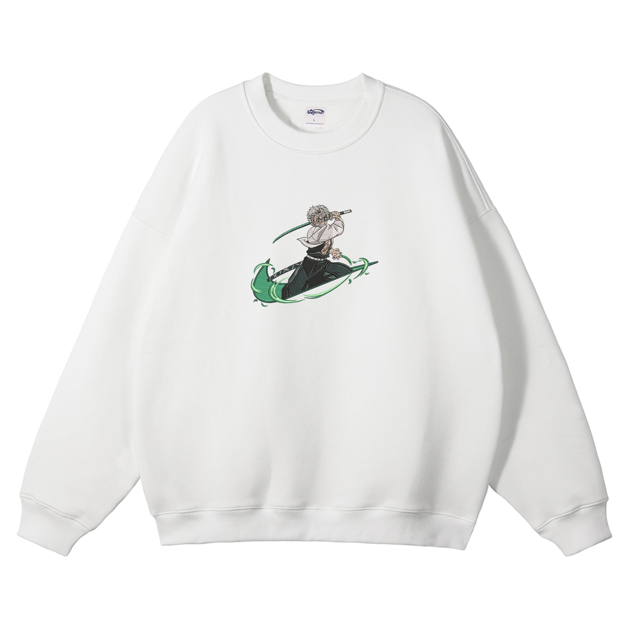 Shinazugawa Sanemi Embroidered Crewneck Sweatshirt