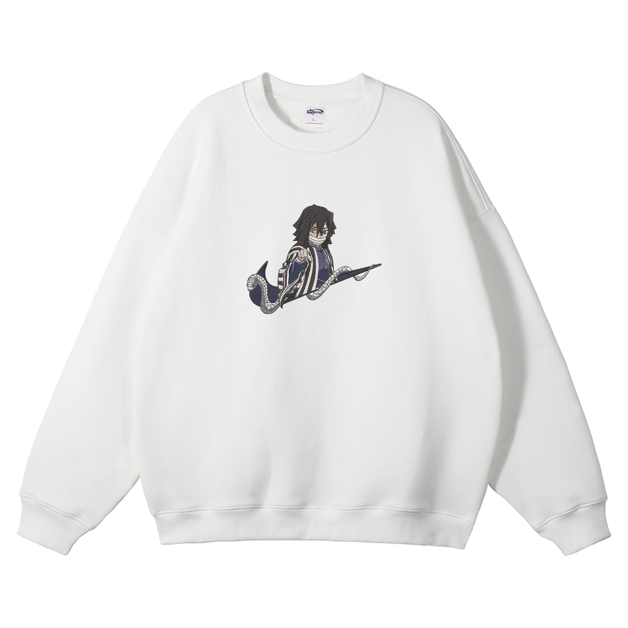 Iguro Obanai Embroidered Crewneck Sweatshirt