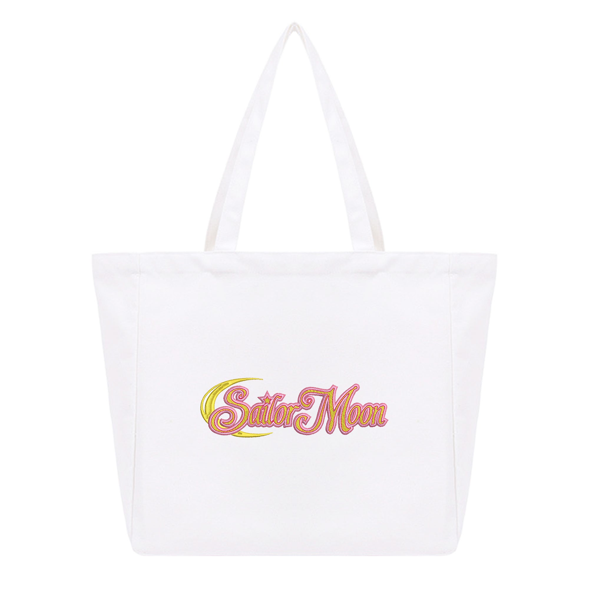 Personalized Anime Font Embroidered Cotton Tote Bag
