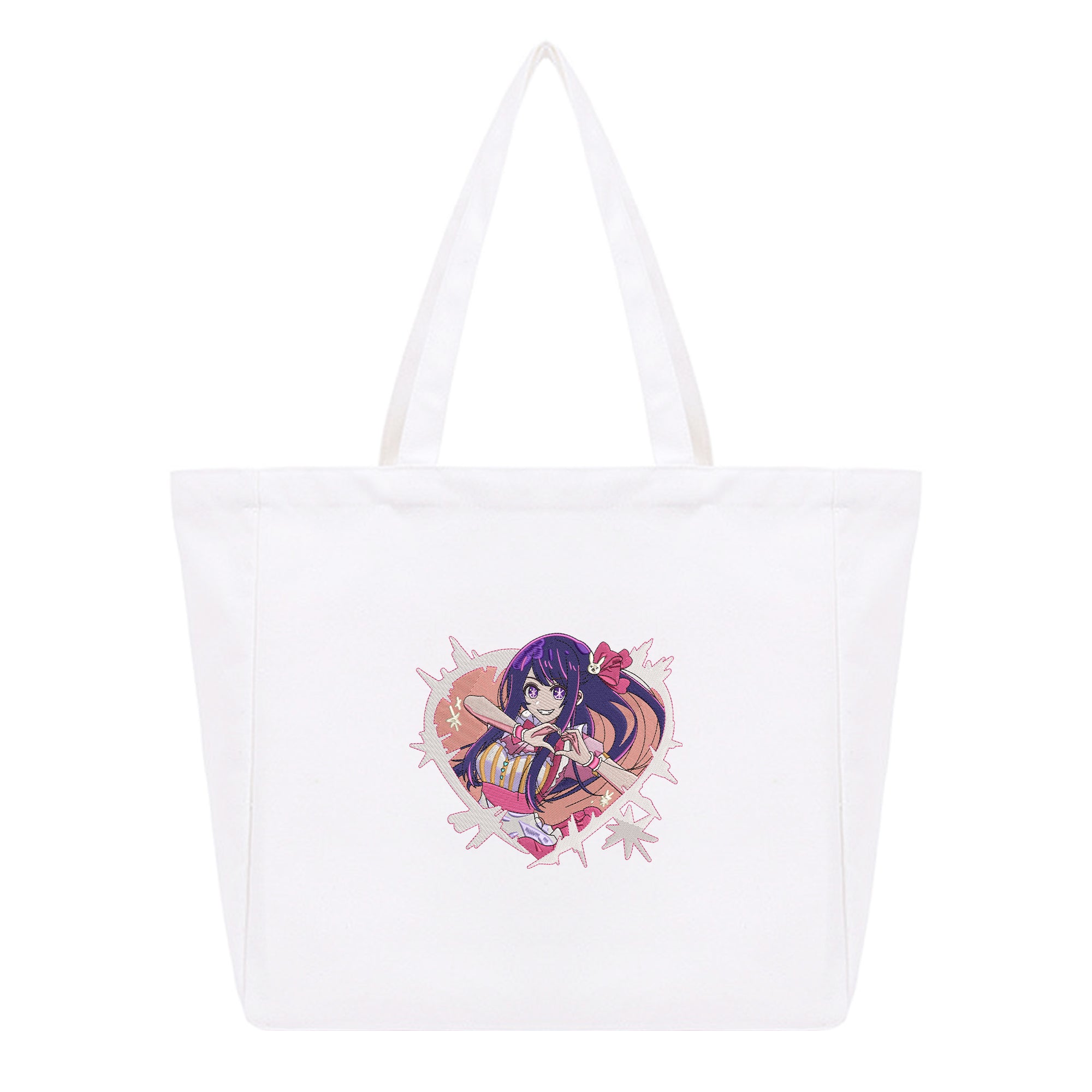 Hoshino Ai Embroidery Cotton Tote Bag