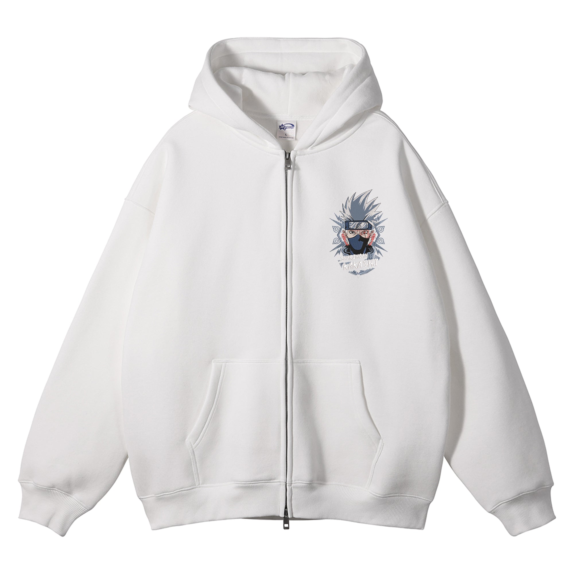Naruto Embroidered Zip-Up Hoodie