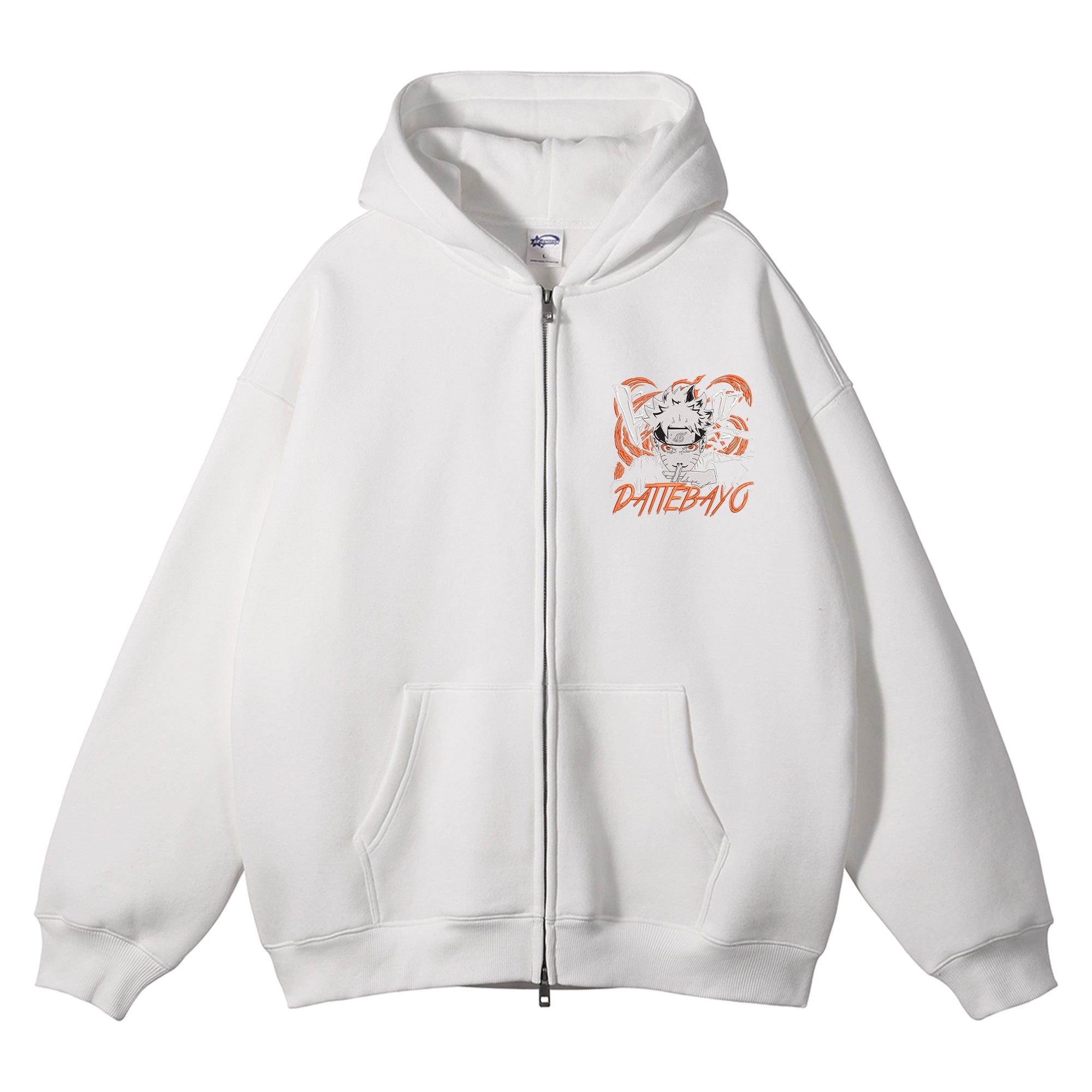 Naruto Embroidered Zip-Up Hoodie