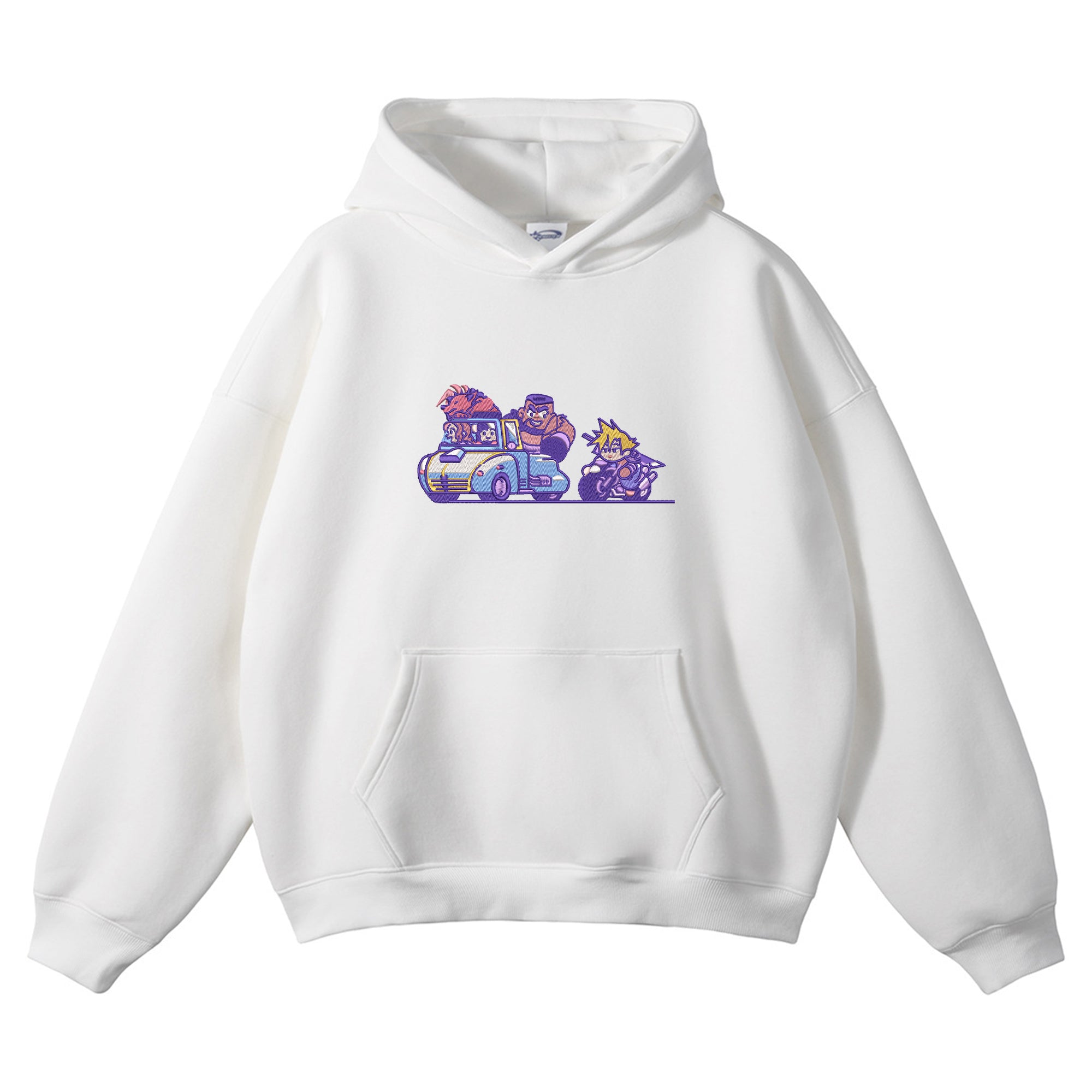 Cloud Tifa Aerith Barret Red XIII Embroidered Hoodie