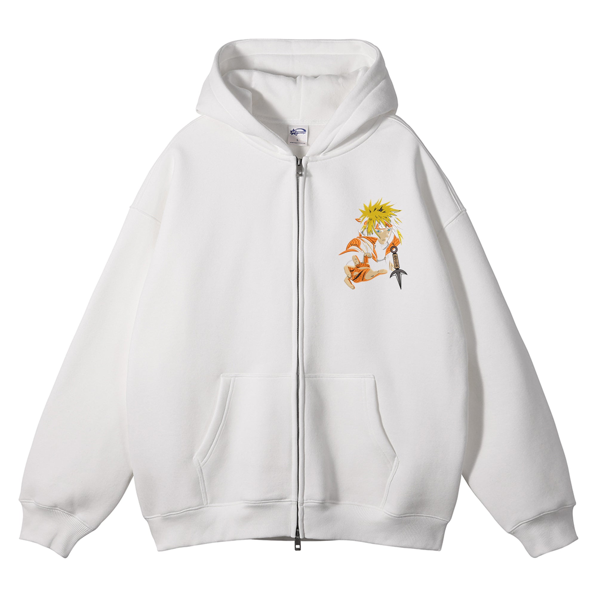 Naruto Embroidered Zip-Up Hoodie