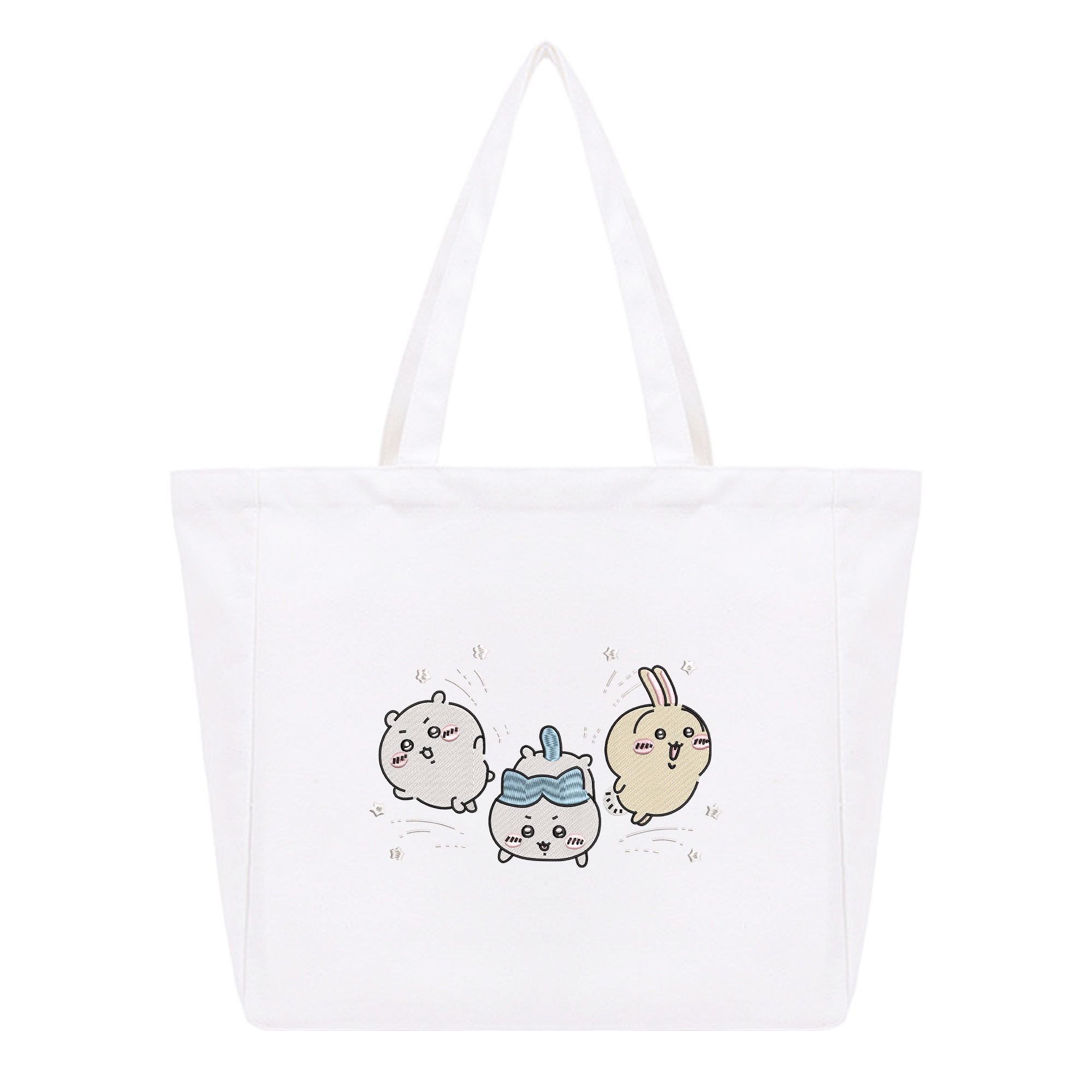 Chiikawa Embroidery Cotton Tote Bag