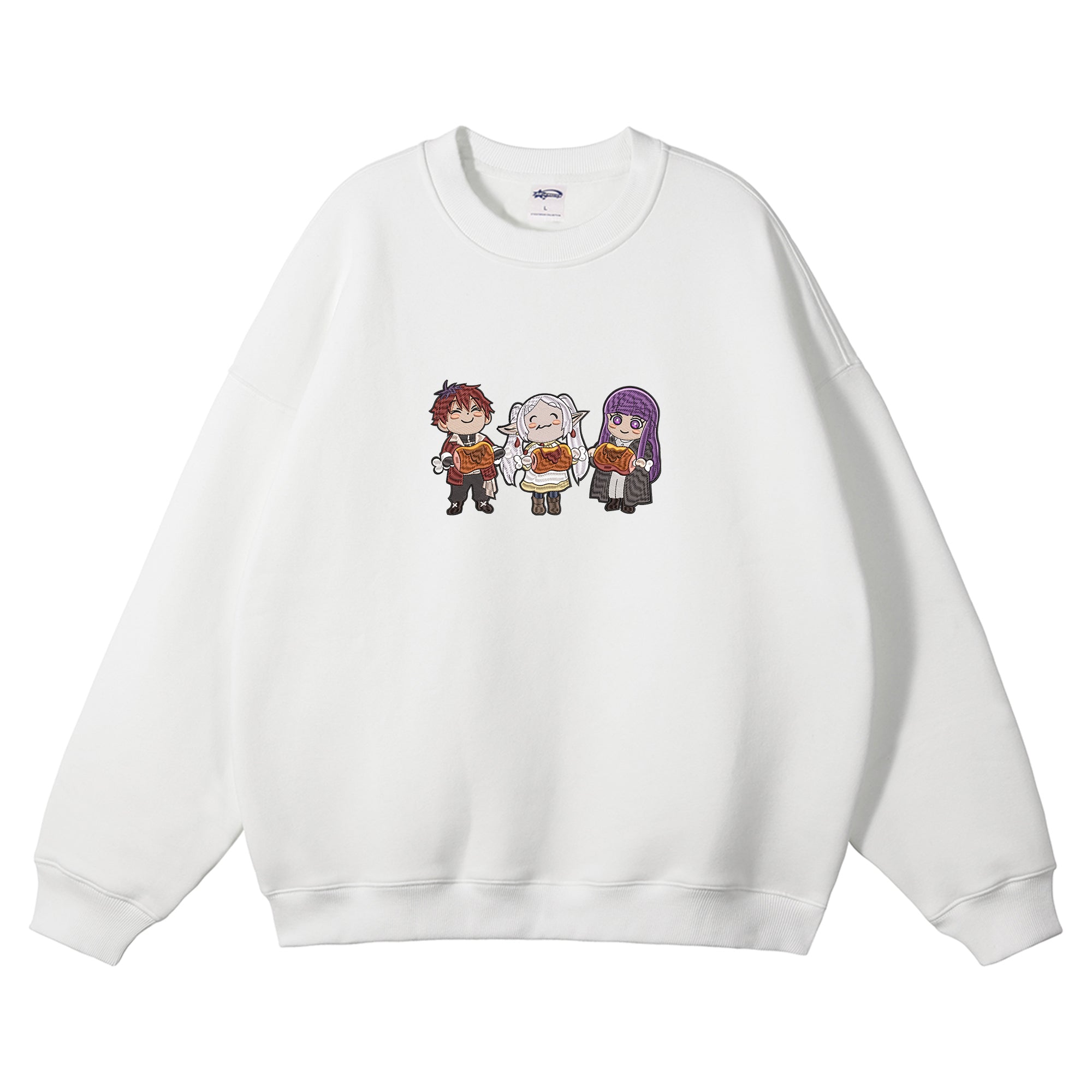Frieren Fern Stark Embroidered Crewneck Sweatshirt