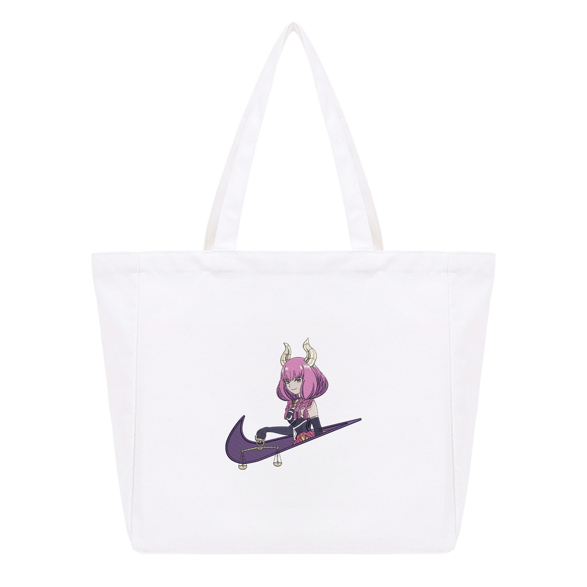 Aura Embroidery Cotton Tote Bag