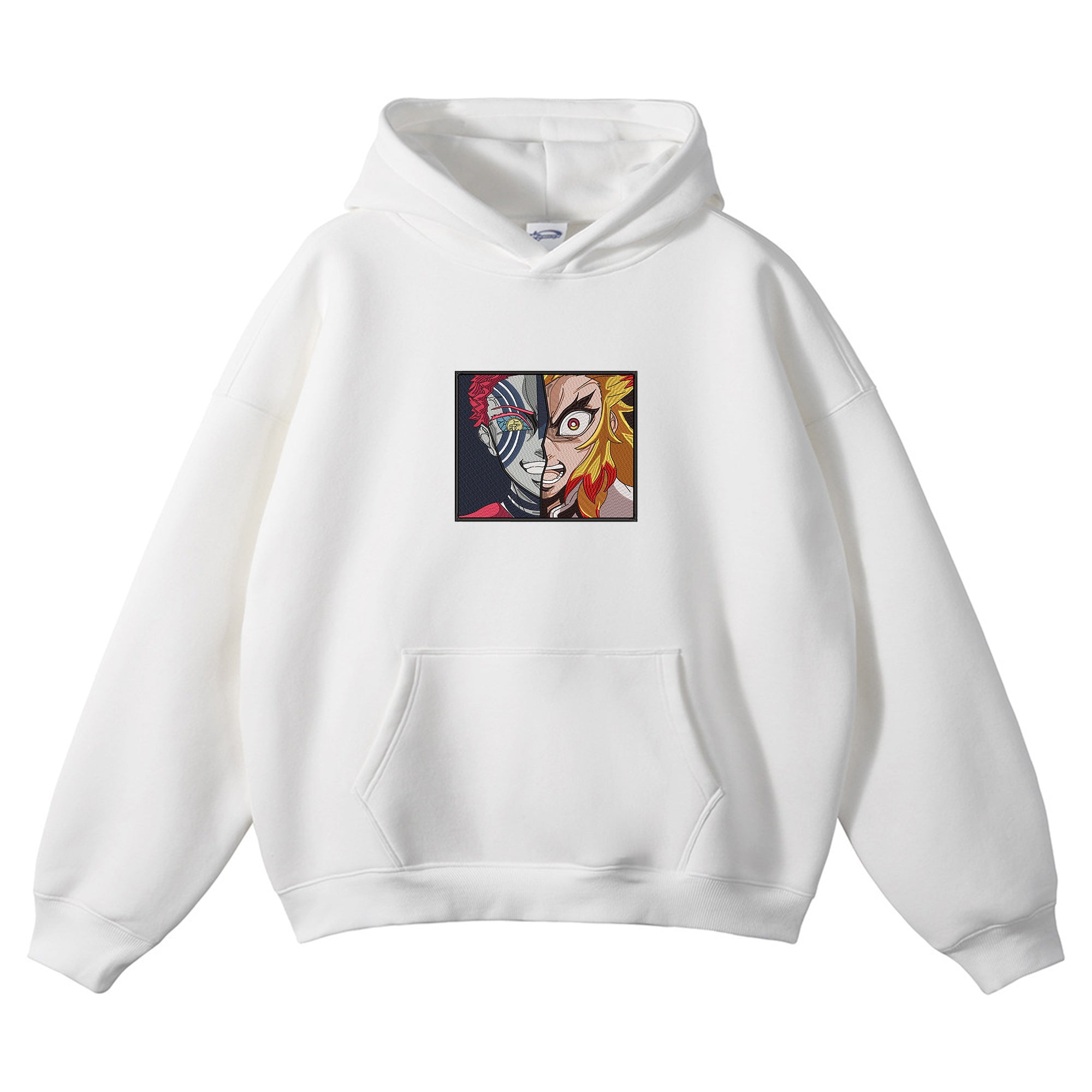 Rengoku Kyoujurou Akaza Embroidered Hoodie