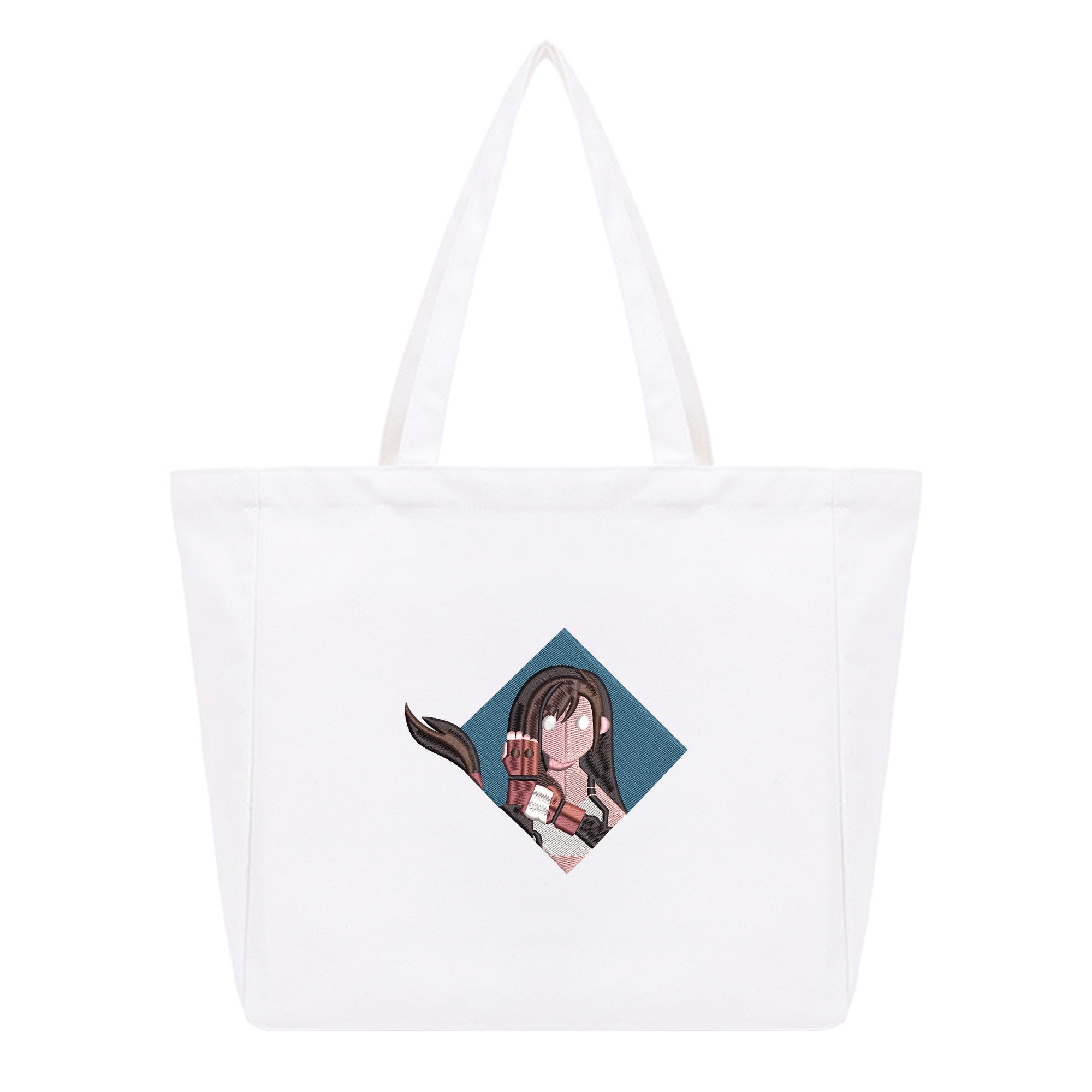 Tifa Lockhart Embroidery Cotton Tote Bag