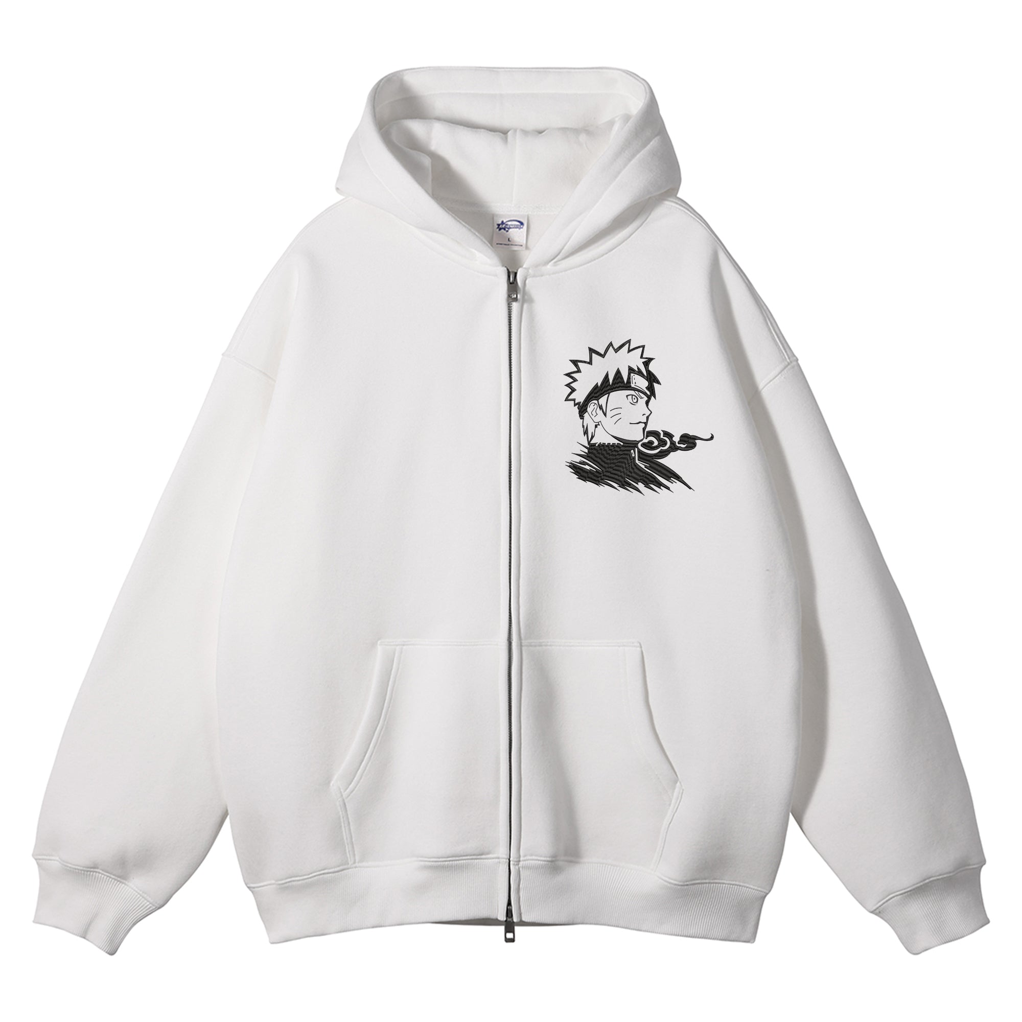 Naruto Embroidered Zip-Up Hoodie