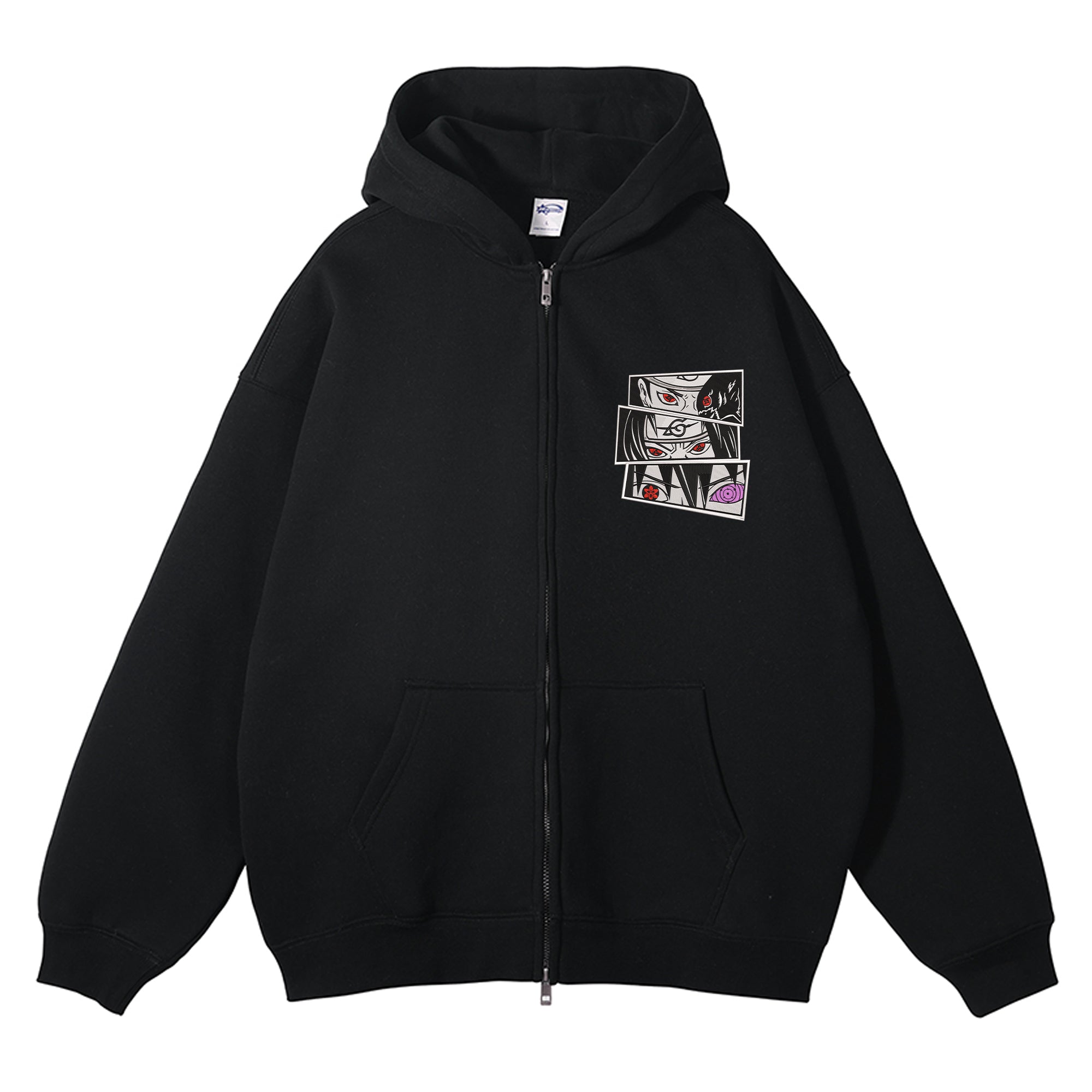 Naruto Embroidered Zip-Up Hoodie