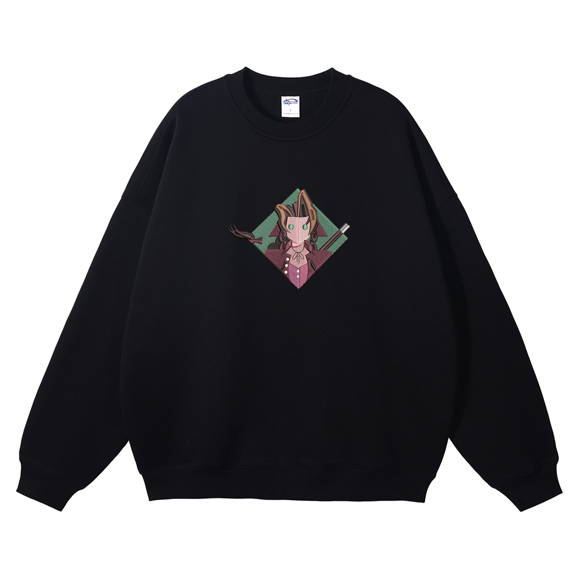 Aerith Gainsborough Embroidered Crewneck Sweatshirt