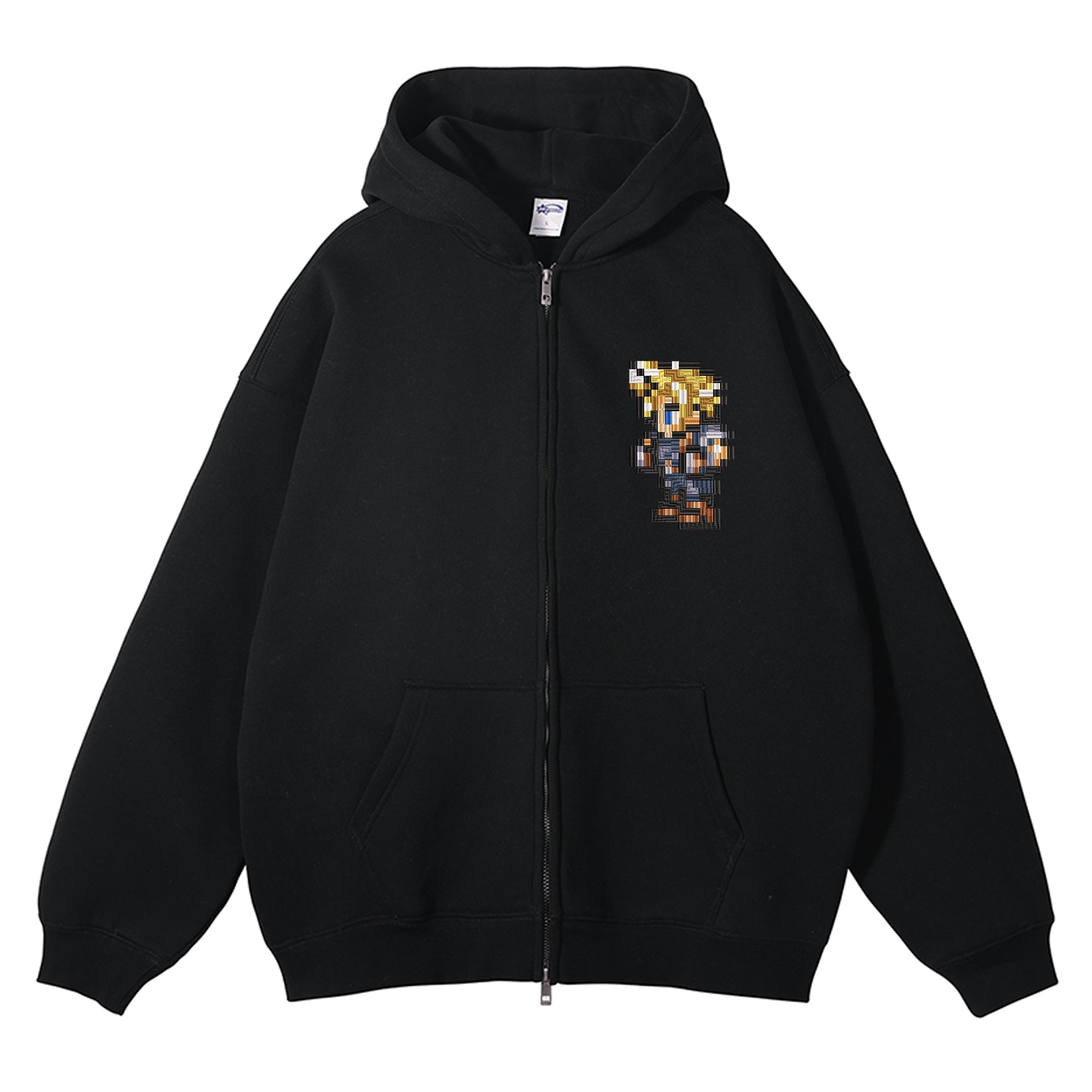 Cloud Strife Embroidered Zip-Up Hoodie