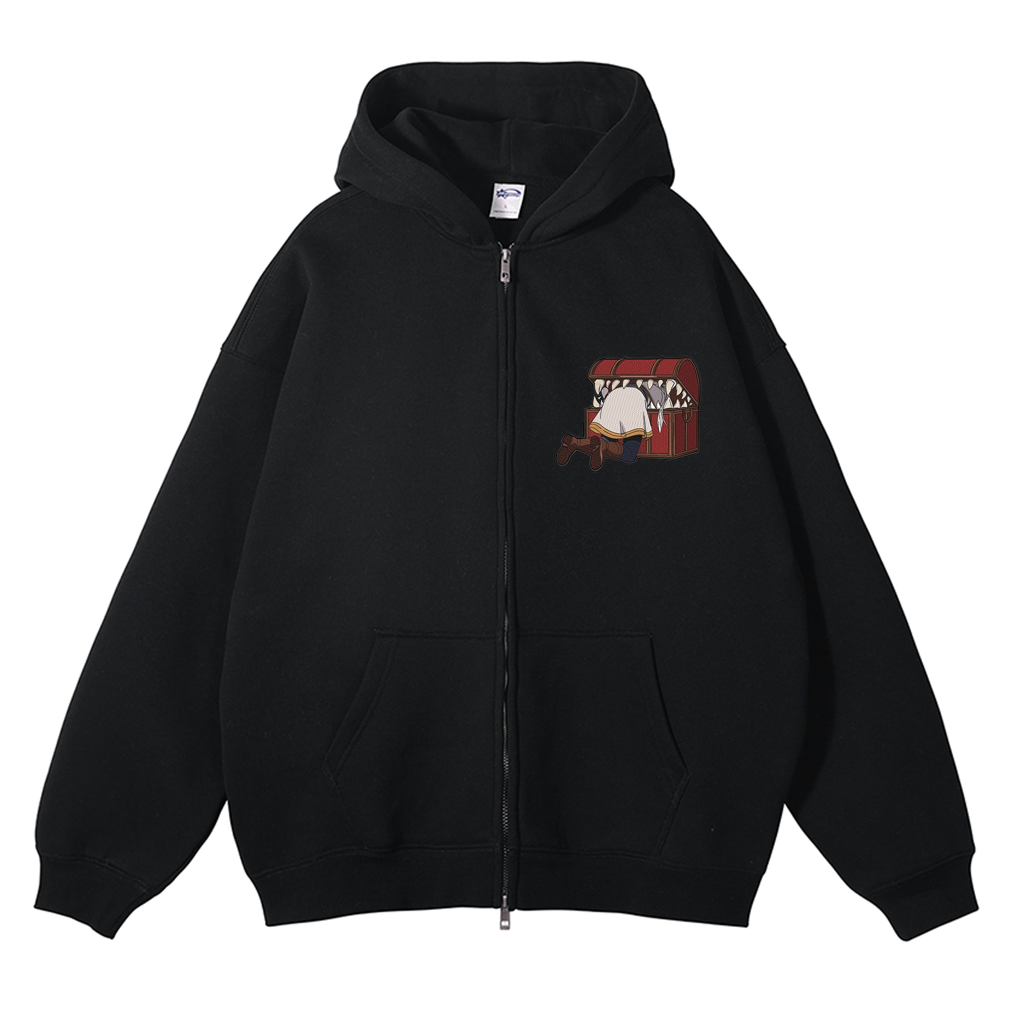 Frieren Embroidered Zip-Up Hoodie