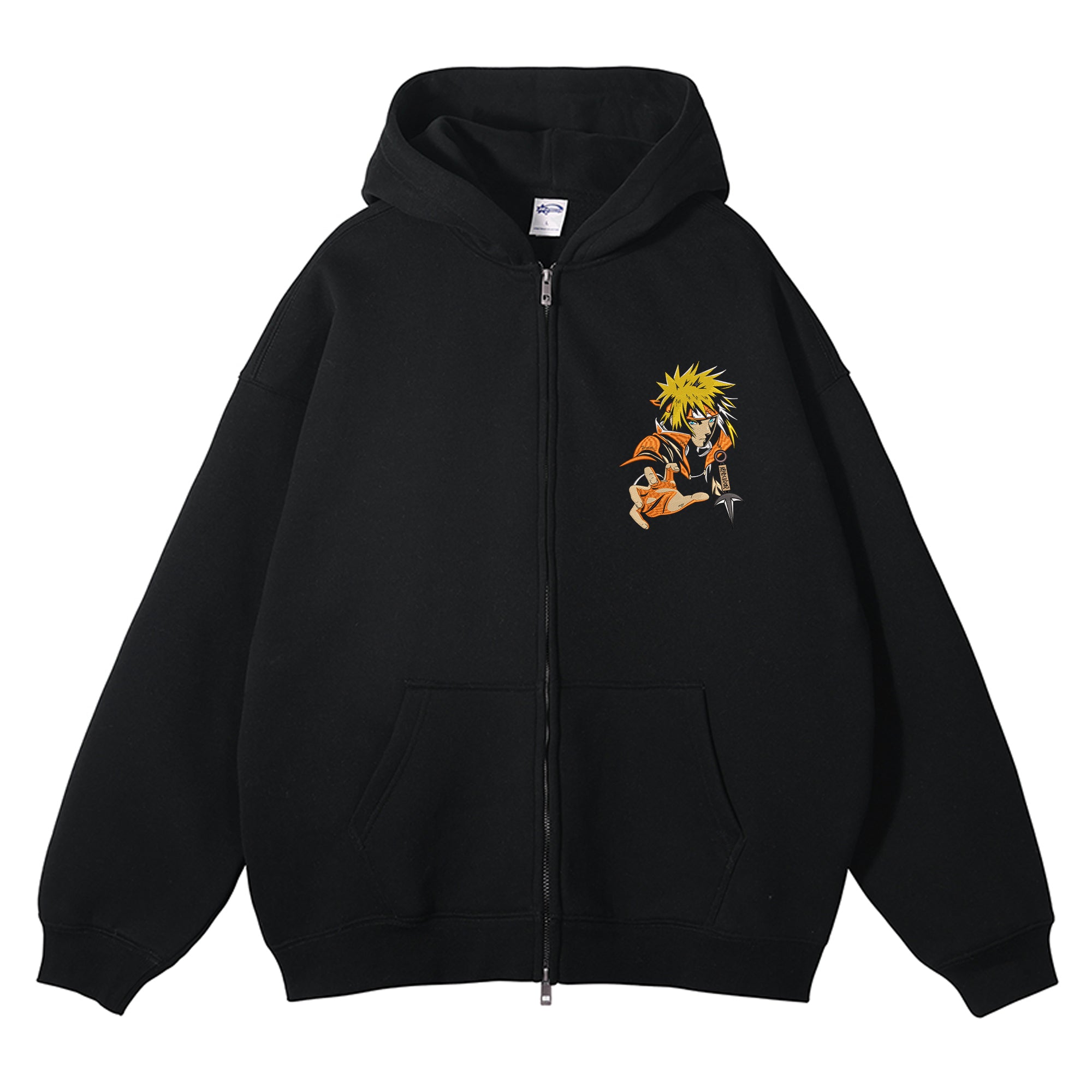 Naruto Embroidered Zip-Up Hoodie