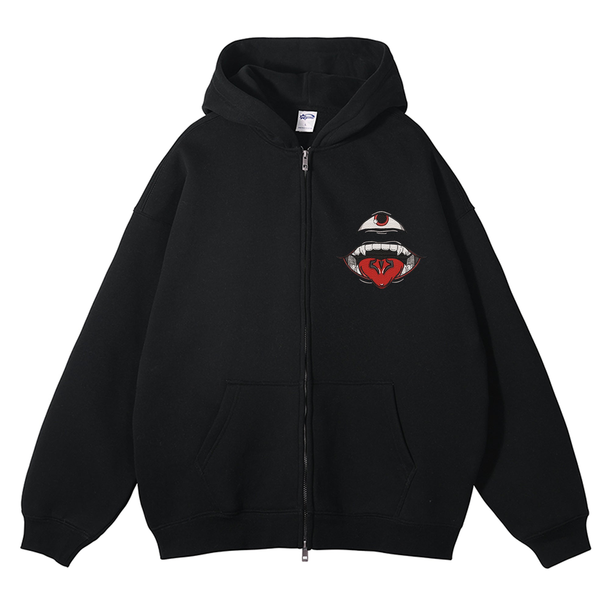 Ryomen Sukuna Embroidered Zip-Up Hoodie