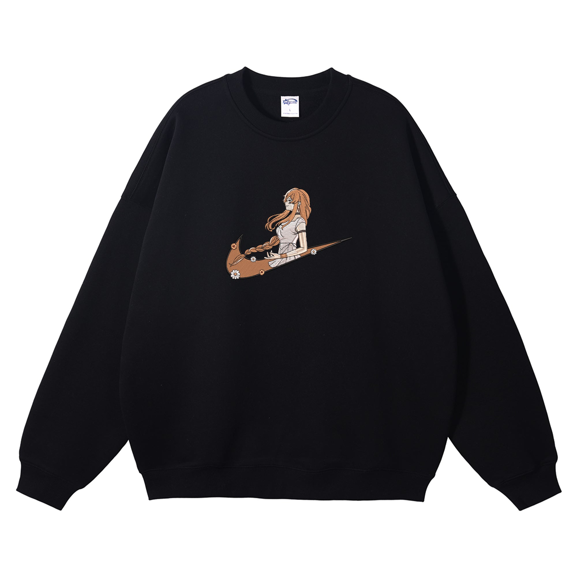 Flamme Embroidered Crewneck Sweatshirt