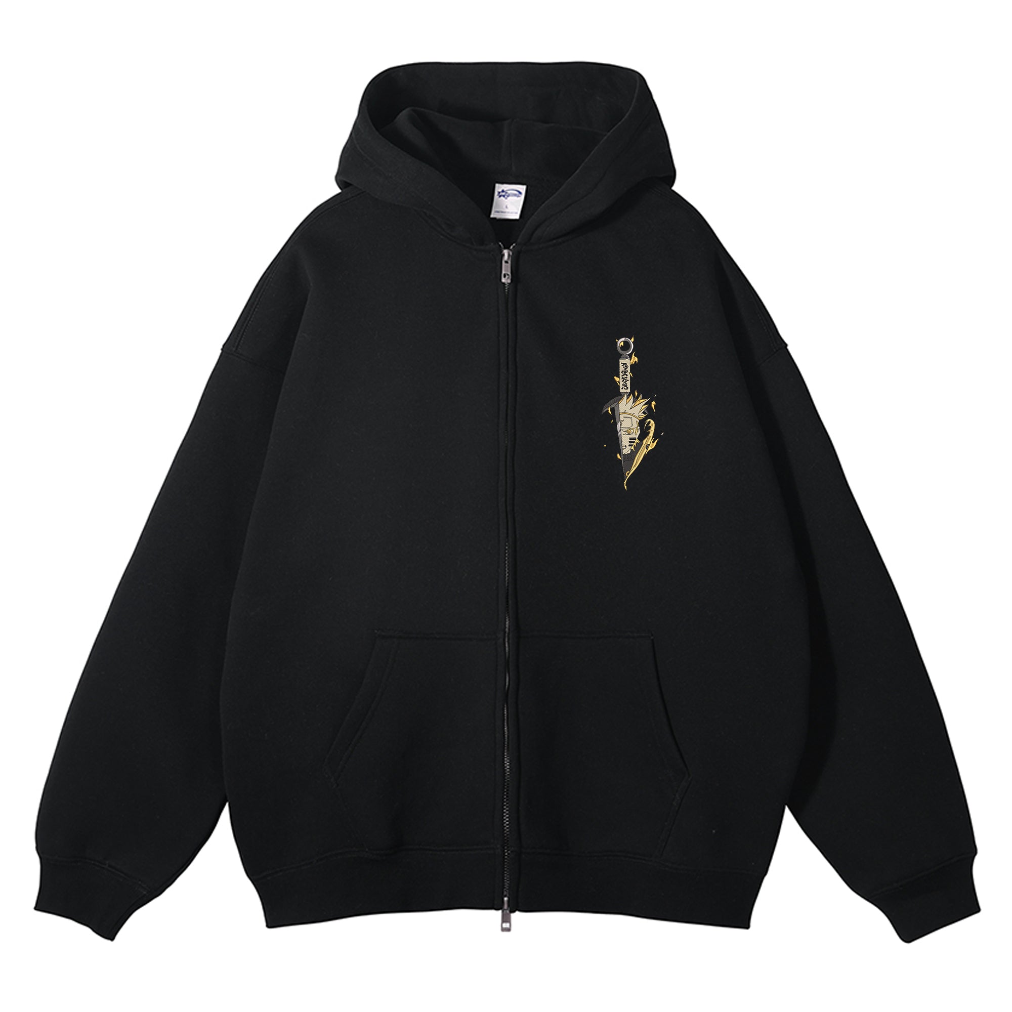 Naruto Embroidered Zip-Up Hoodie