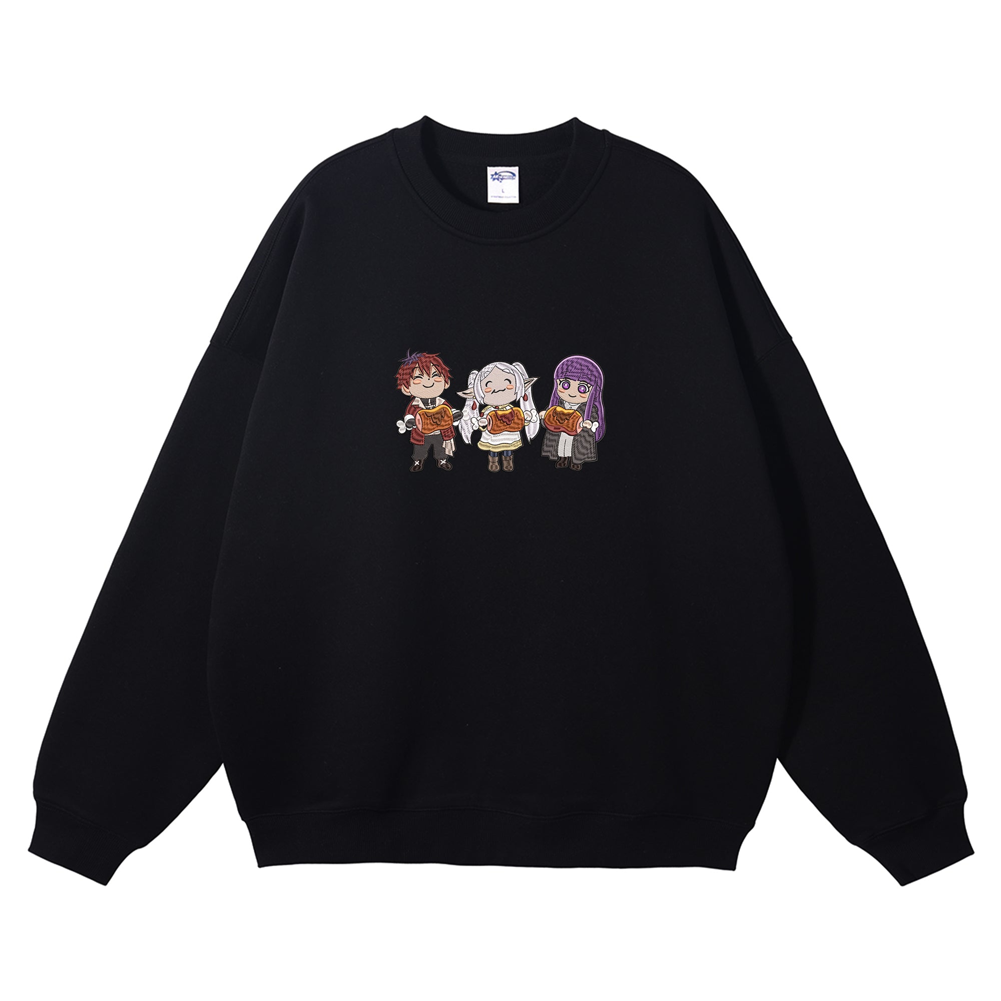 Frieren Fern Stark Embroidered Crewneck Sweatshirt