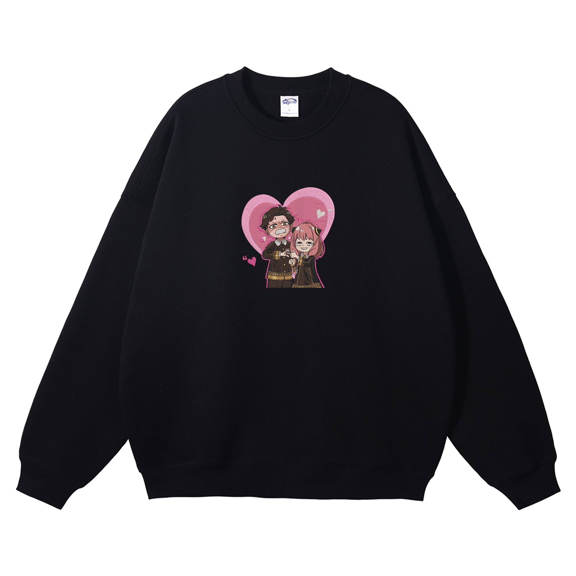 Anya Forger Damian Desmond Embroidered Crewneck Sweatshirt