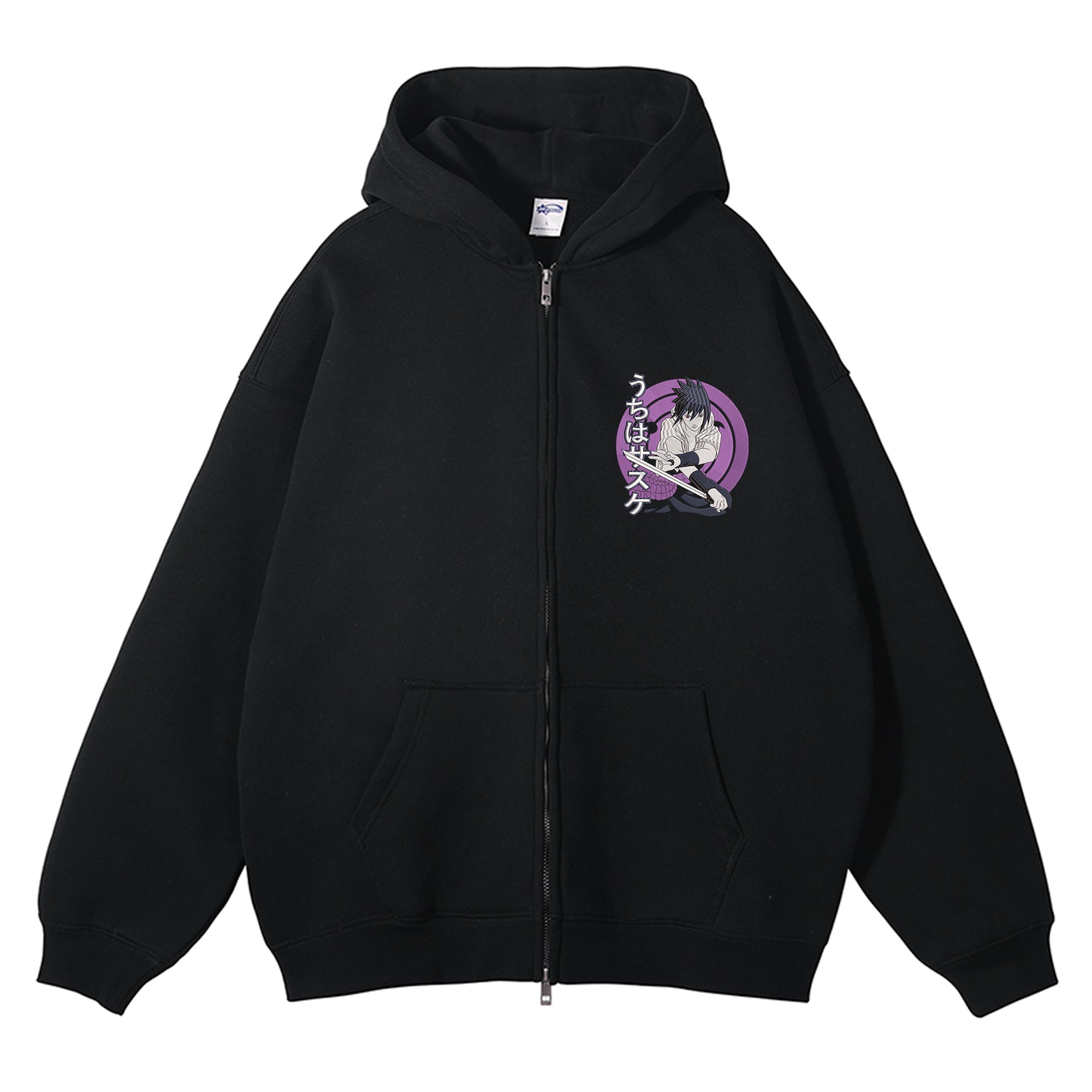 Naruto Embroidered Zip-Up Hoodie