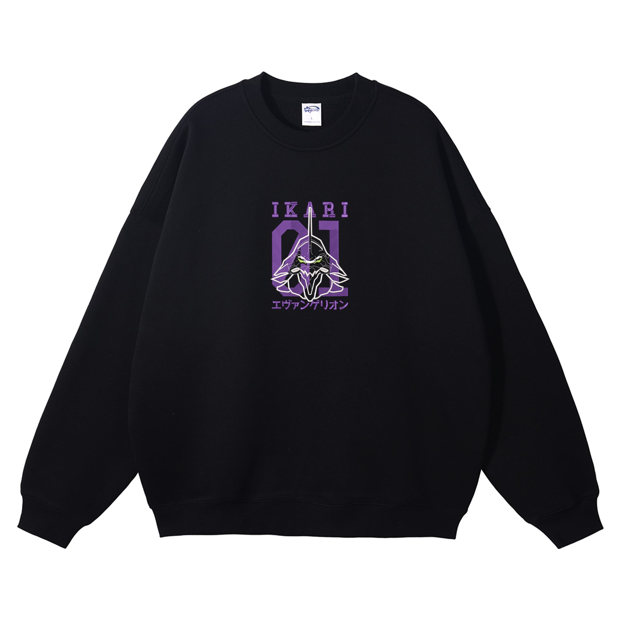 Ikari Shinji EVA01 Embroidered Crewneck Sweatshirt