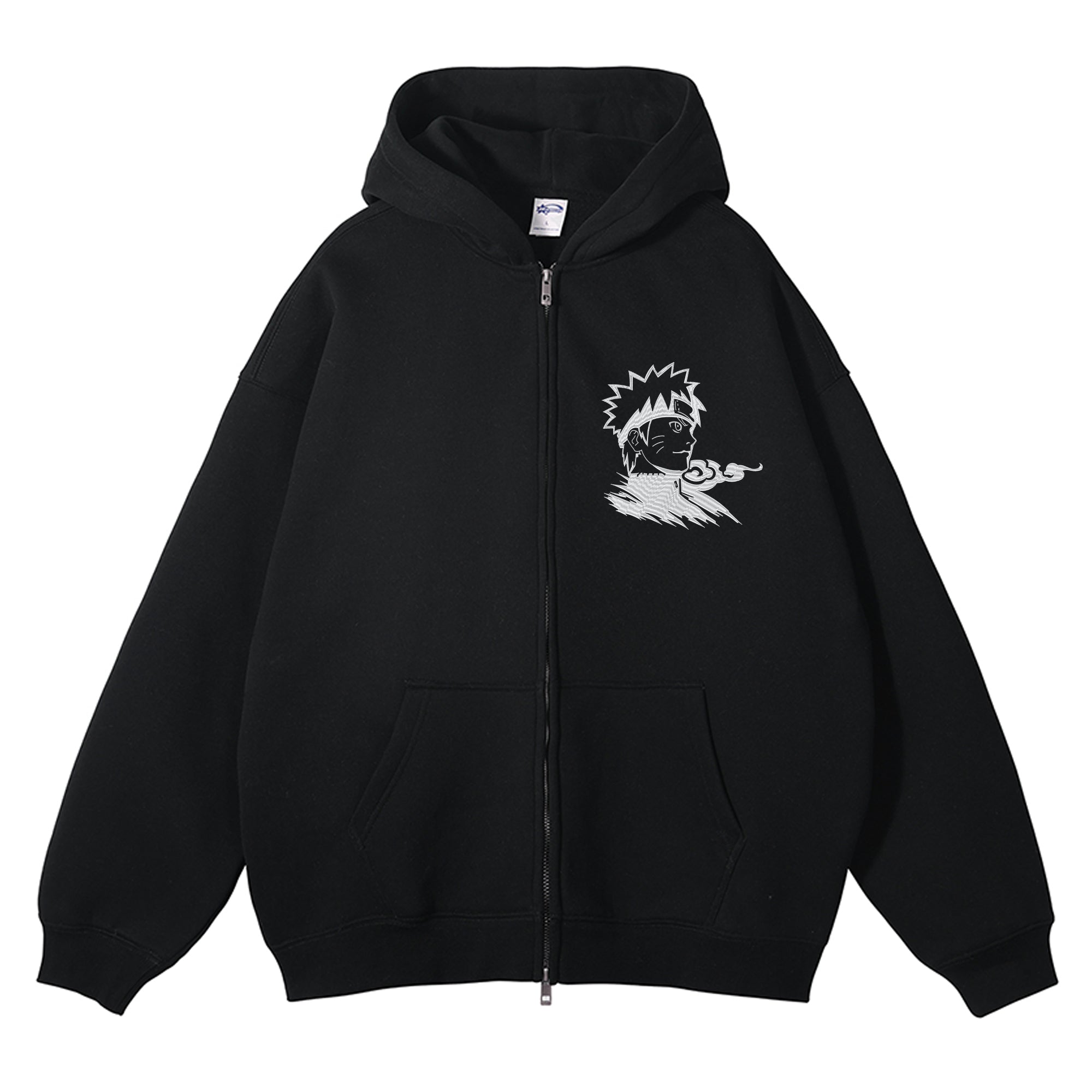 Naruto Embroidered Zip-Up Hoodie