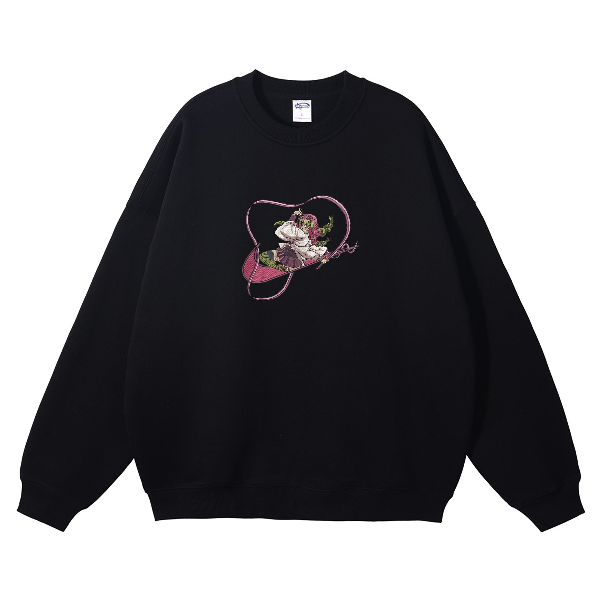 Kanroji Mitsuri Embroidered Crewneck Sweatshirt