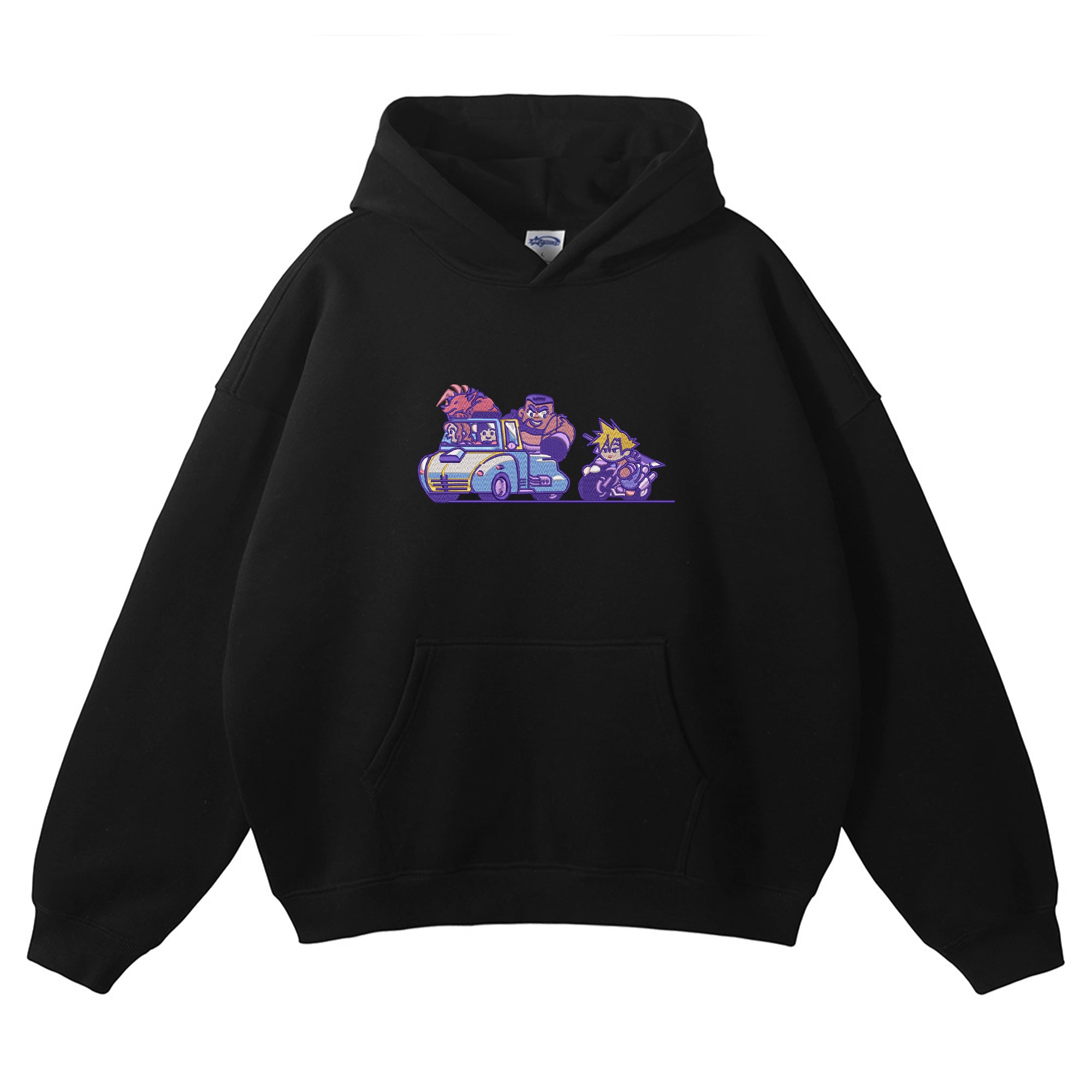 Cloud Tifa Aerith Barret Red XIII Embroidered Hoodie