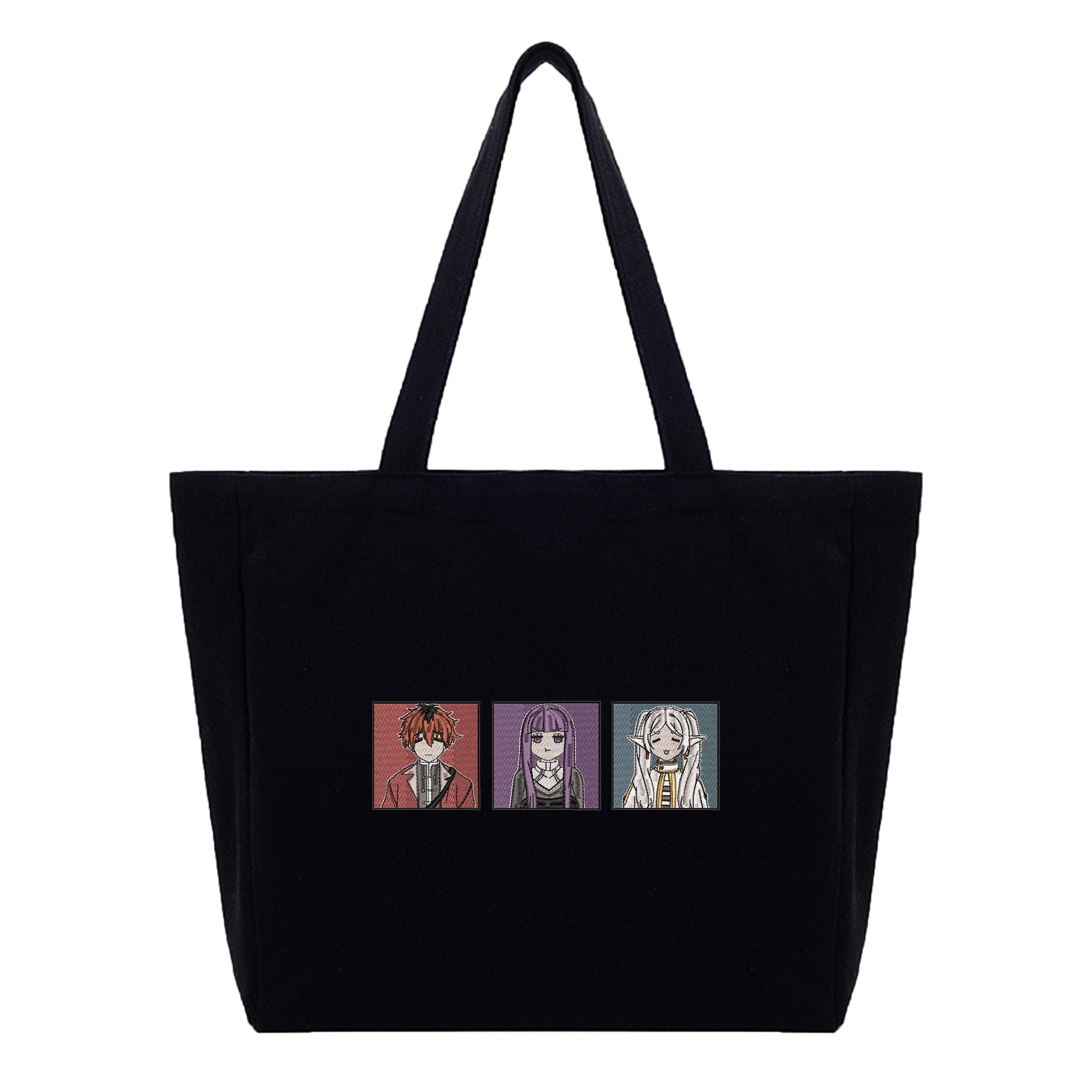 Frieren Fern Stark Embroidery Cotton Tote Bag