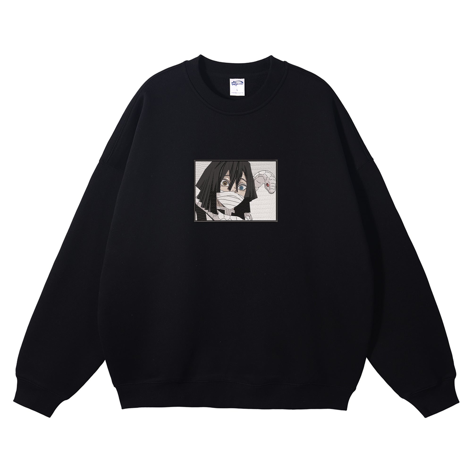 Iguro Obanai Embroidered Crewneck Sweatshirt