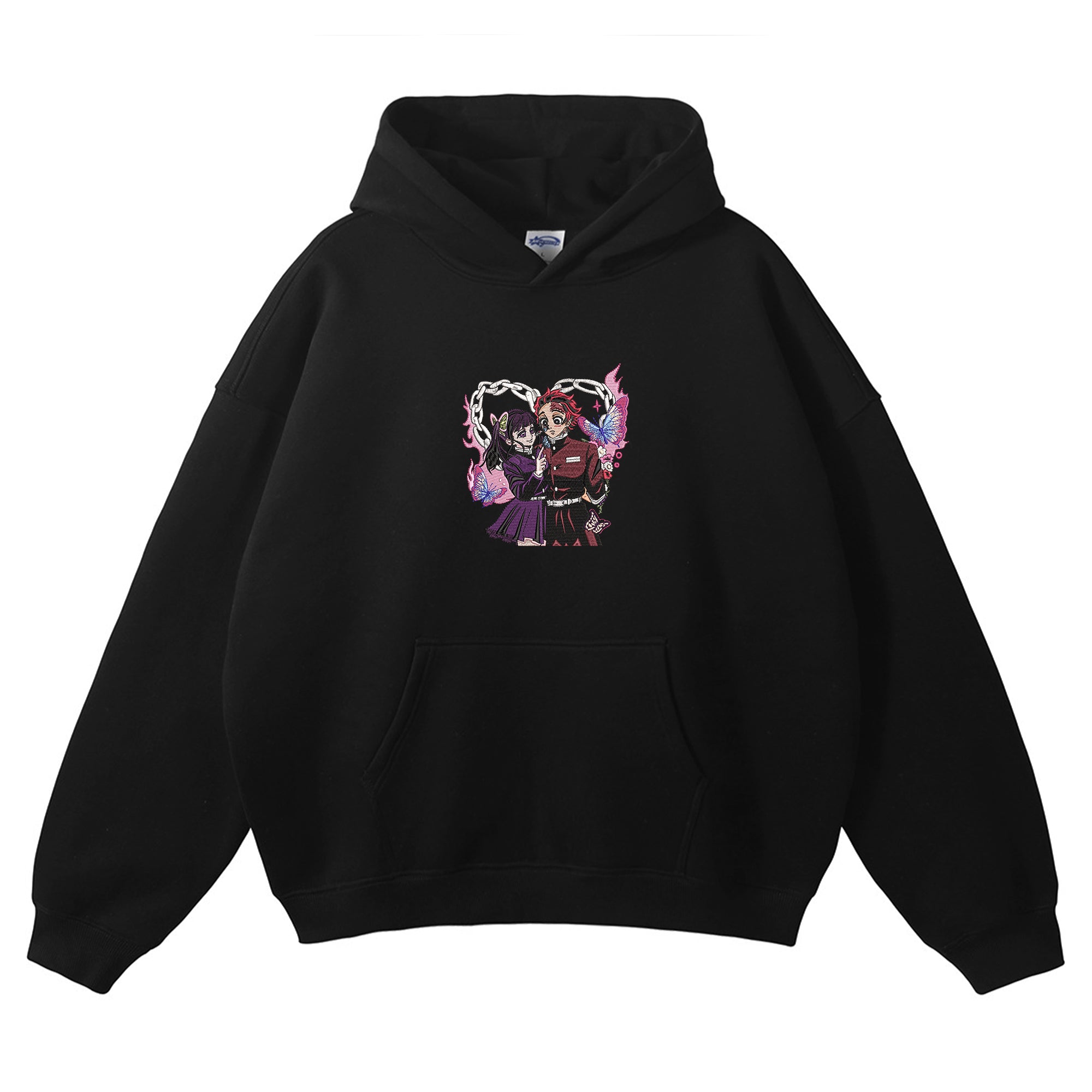 Kamado Tanjirou Tsuyuri Kanao Embroidered Hoodie