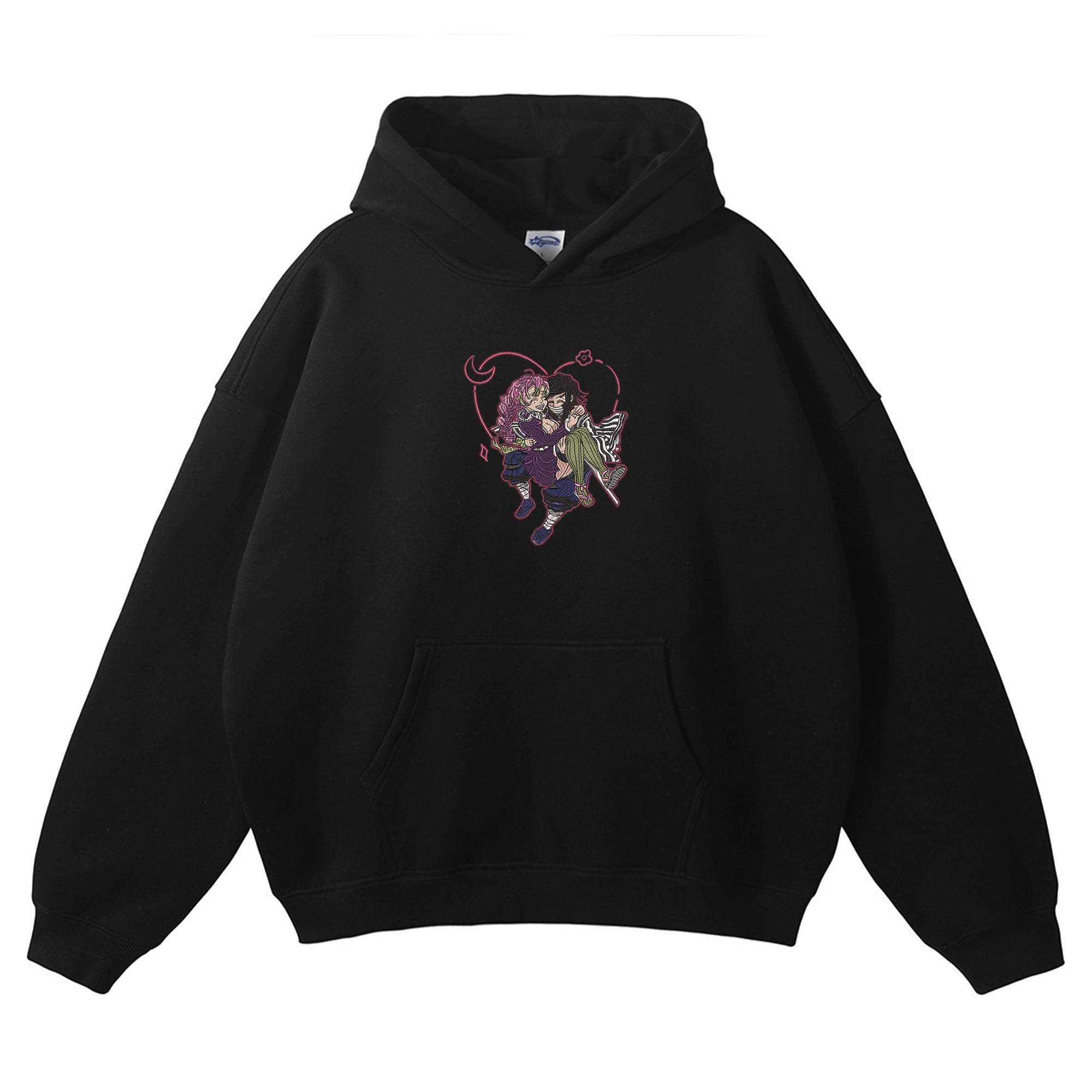 Iguro Obanai Kanroji Mitsuri Embroidered Hoodie