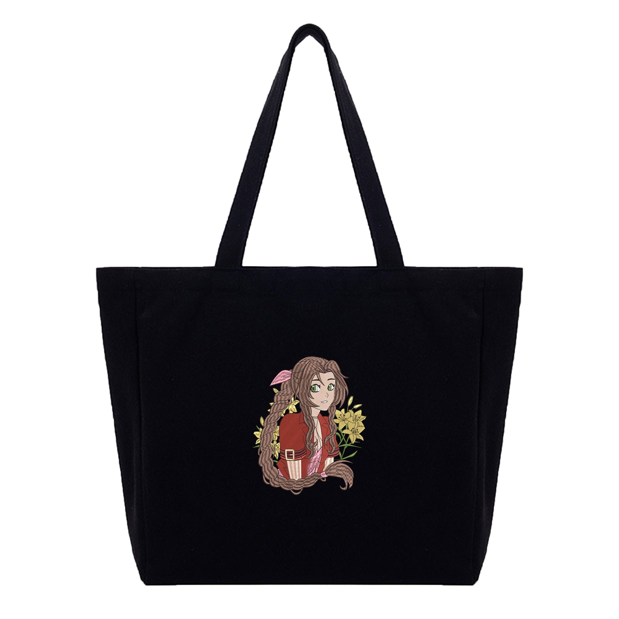 Aerith Gainsborough Embroidery Cotton Tote Bag