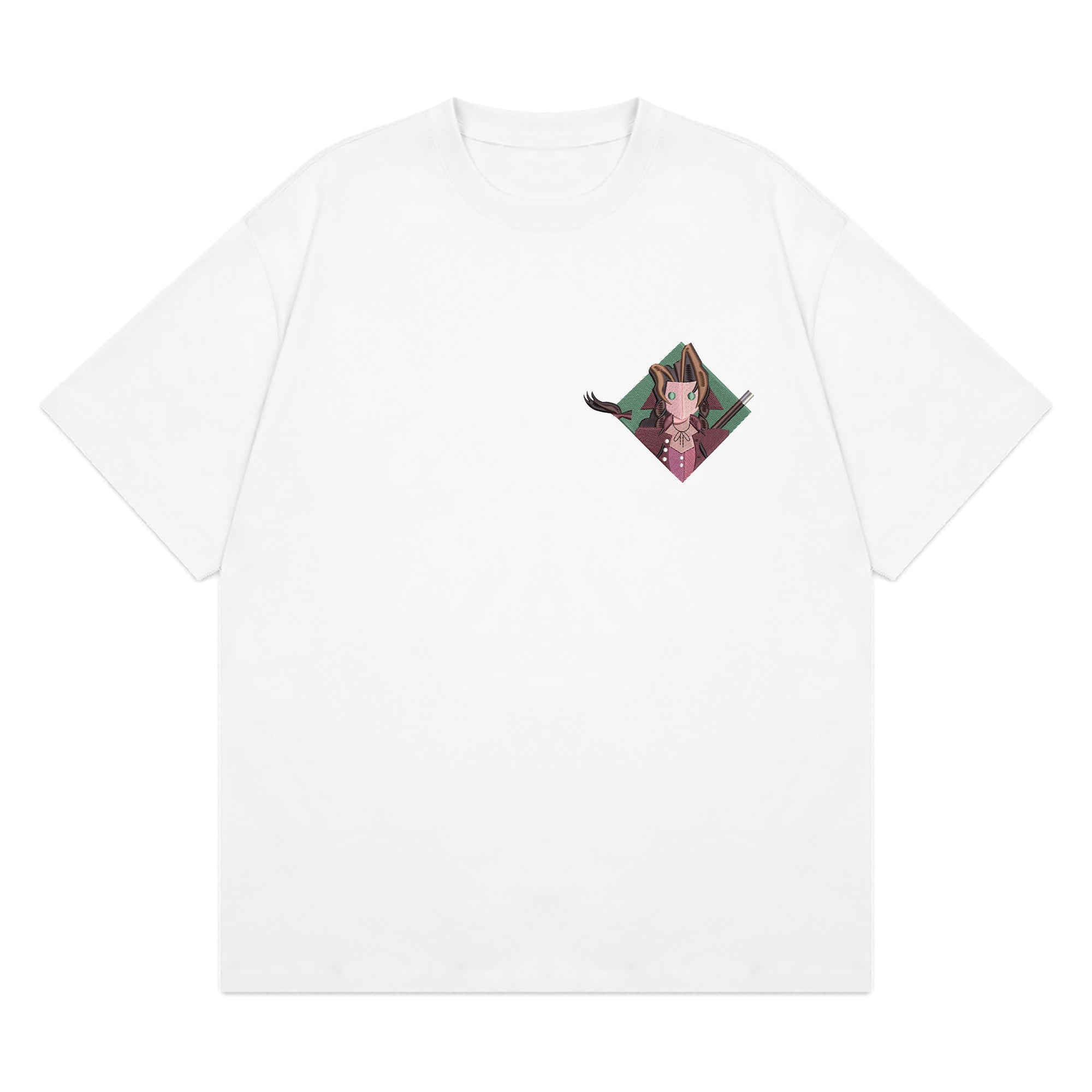 Aerith Gainsborough Embroidered T-Shirt