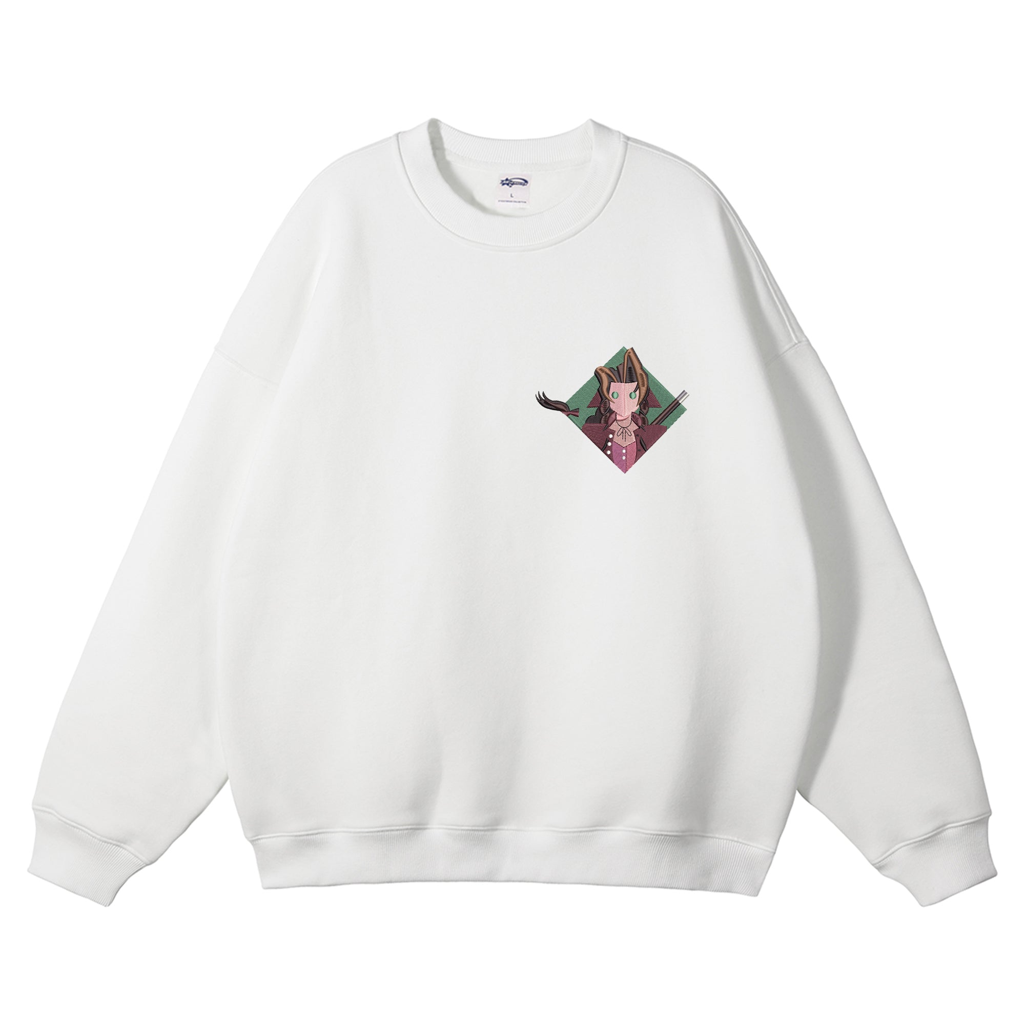 Aerith Gainsborough Embroidered Crewneck Sweatshirt