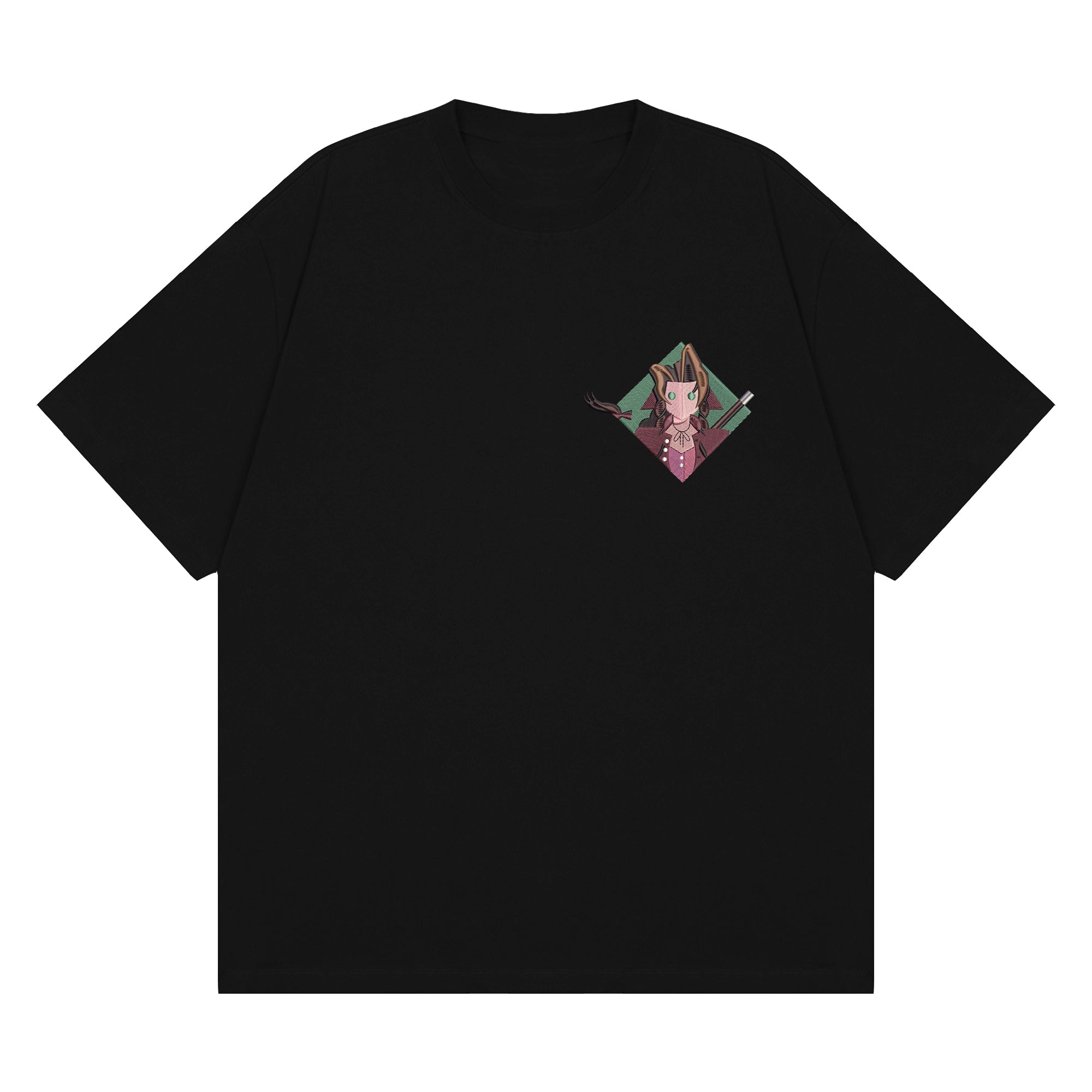 Aerith Gainsborough Embroidered T-Shirt