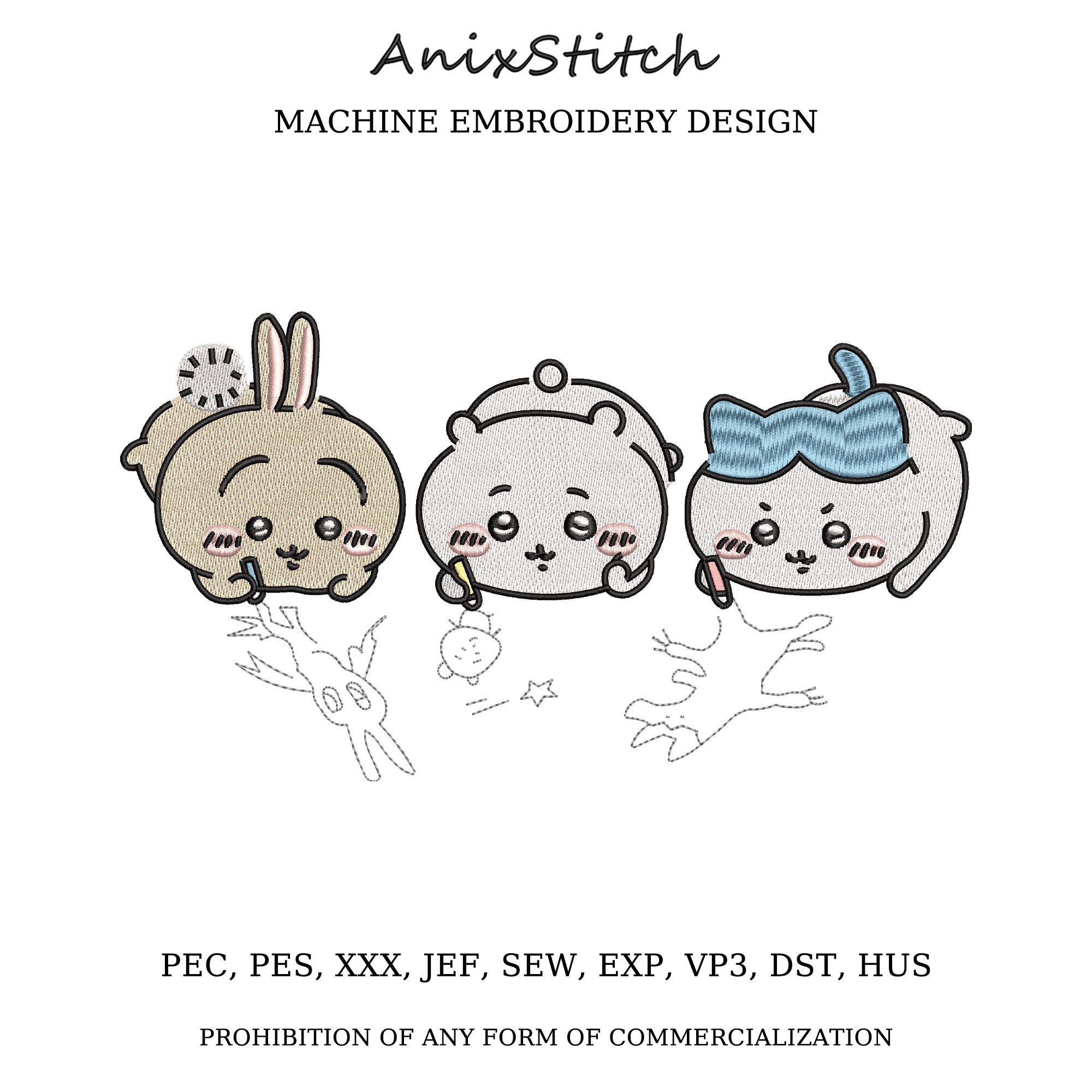 Anime Embroidery Design
