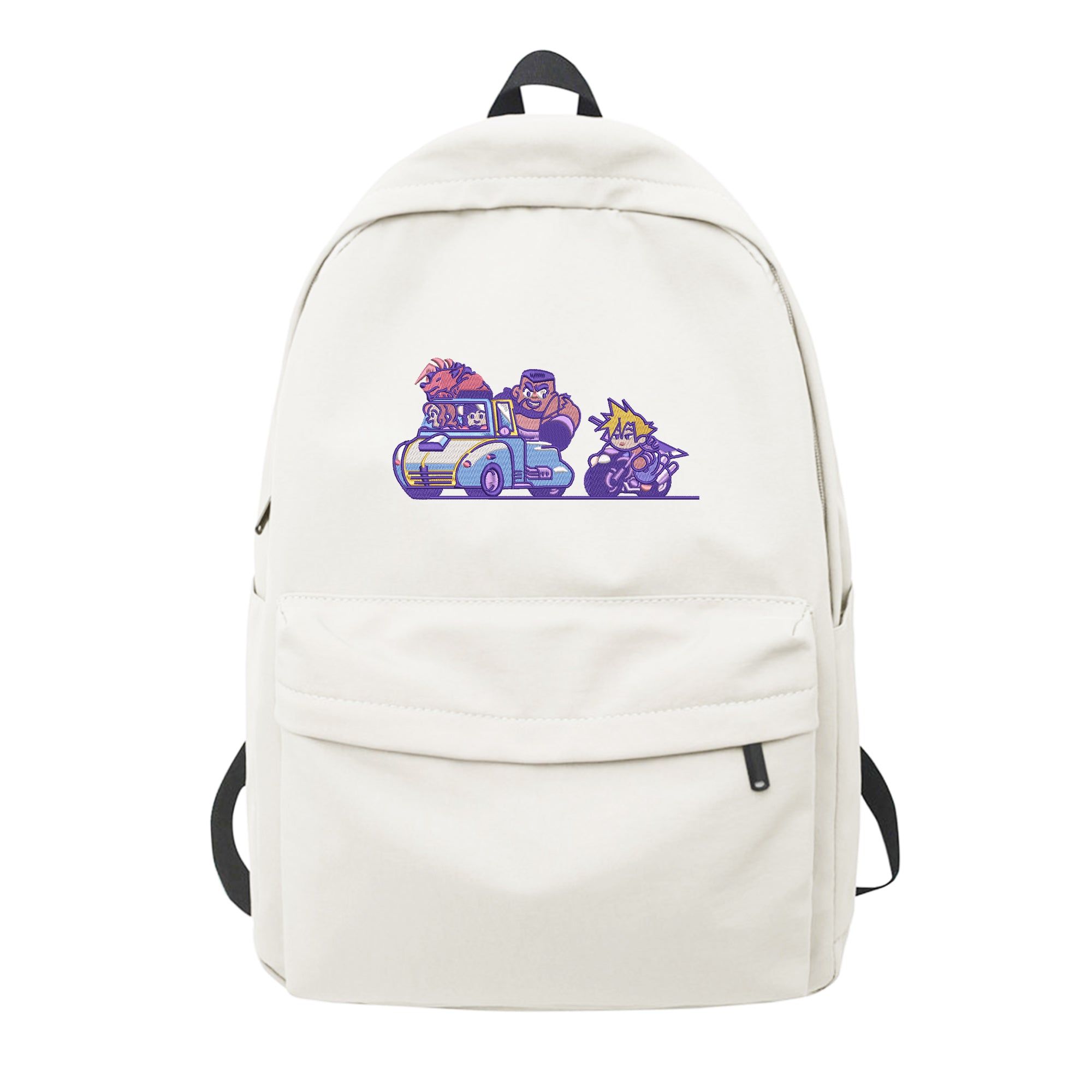 Cloud Tifa Aerith Barret Red XIII Embroidery Backpack